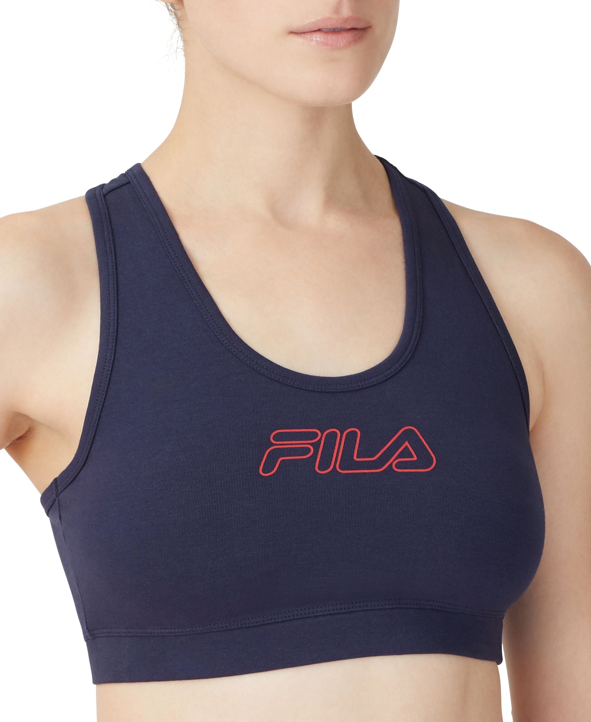 Fila Plus Size Bloom Logo Pullover Jersey Sports Bra