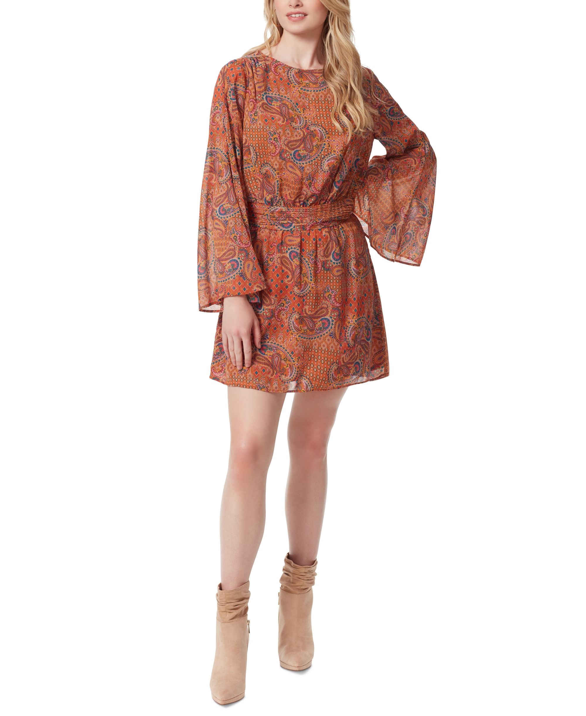 Women's Amella Slit-Sleeve Boat-Neck Dress