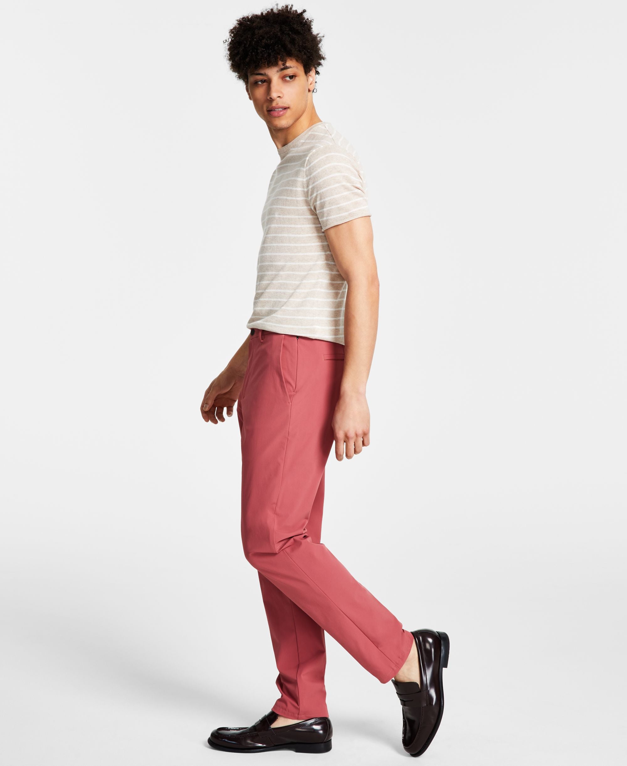Men's Slim Fit Tech Solid Performance Dress Pants