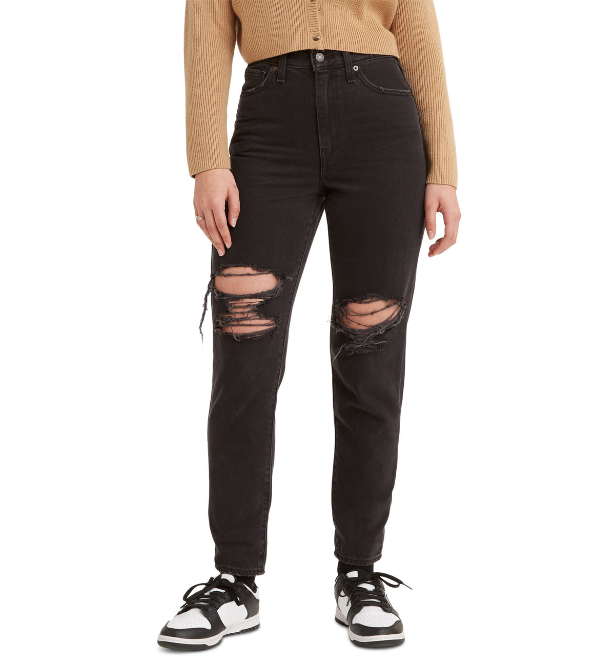 High-Waist Casual Mom Jeans