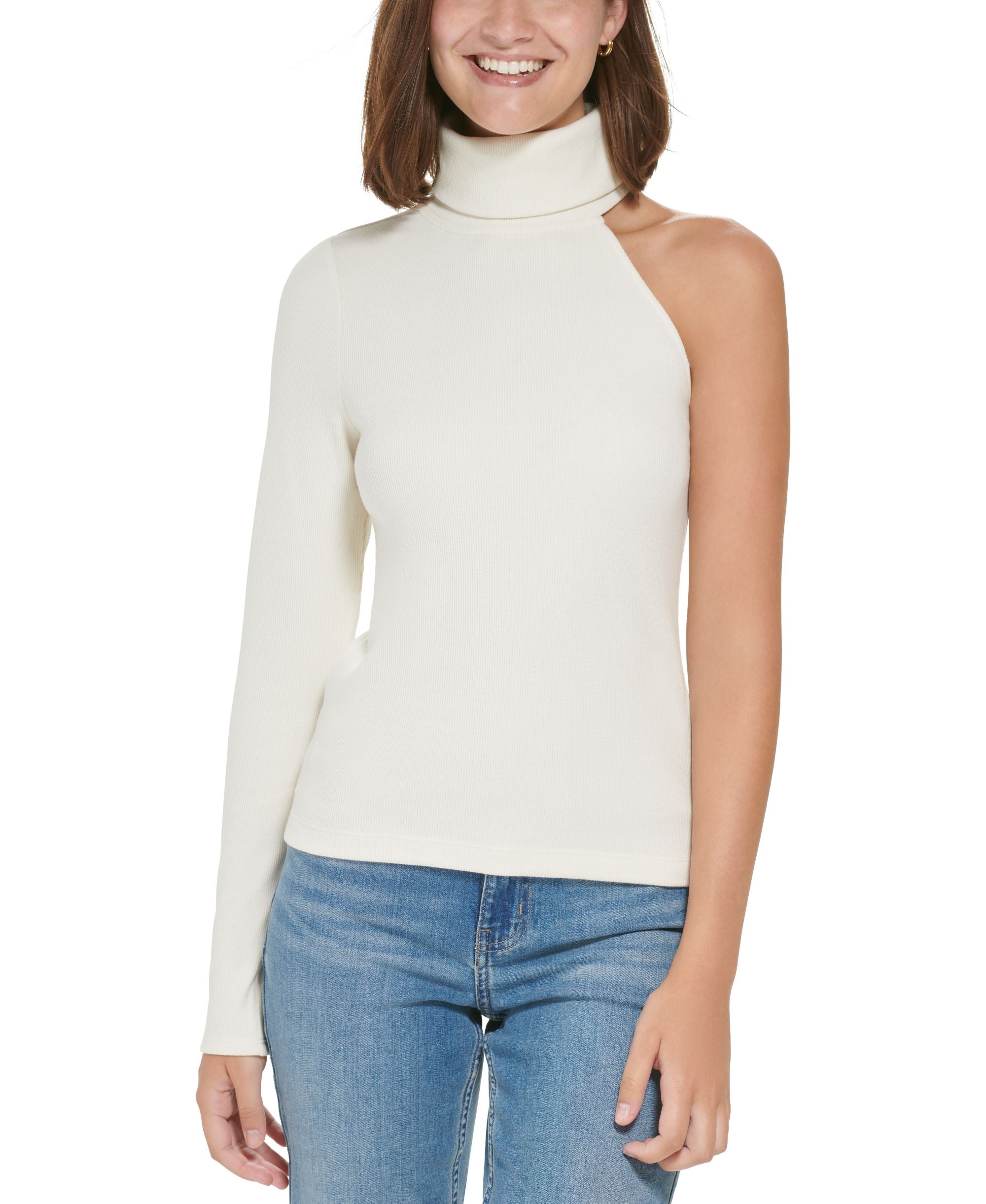 Women's One-Shoulder Turtleneck Top