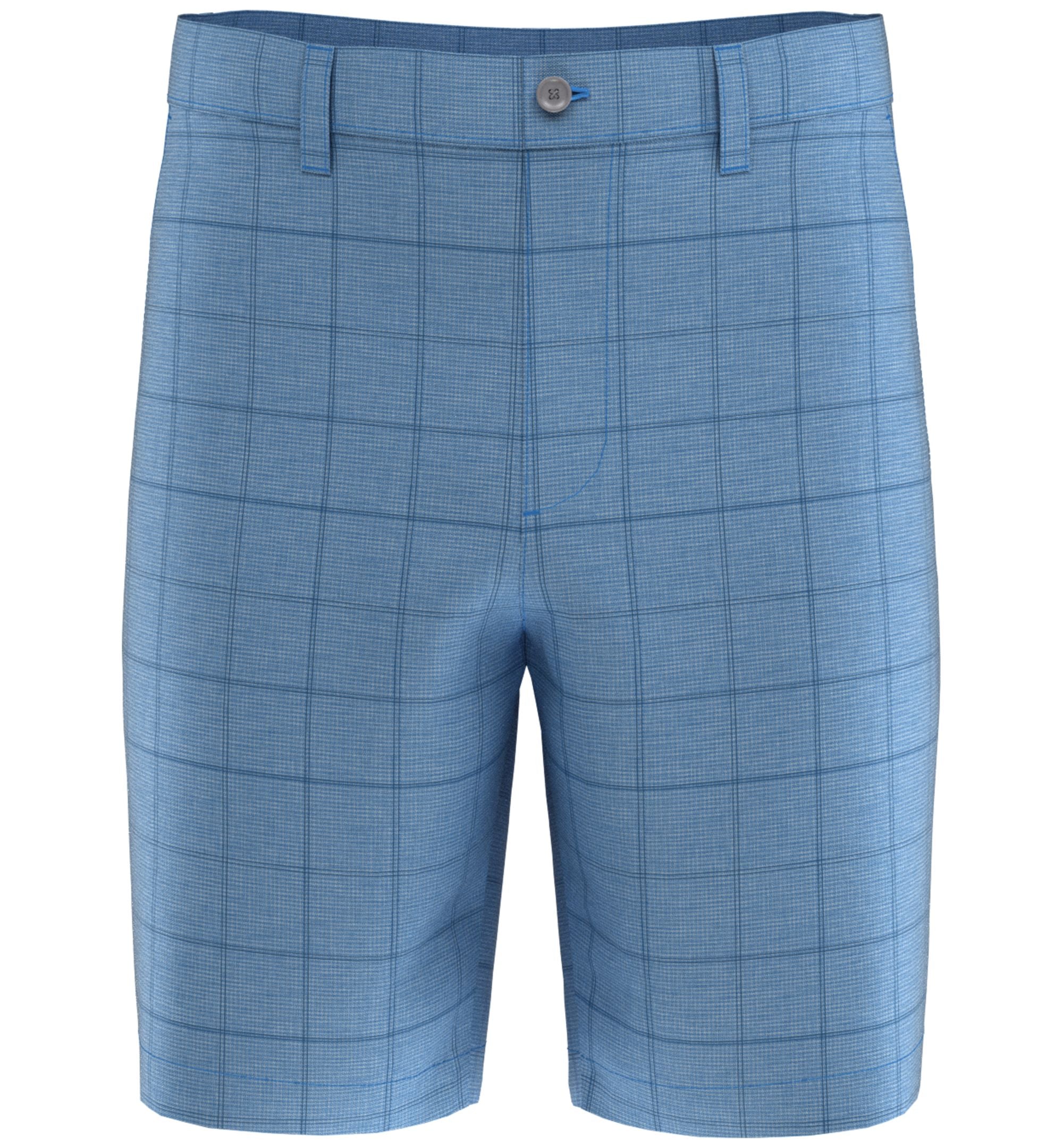 Men's Flat Front Terrain Window Pane Print 9" Golf Shorts
