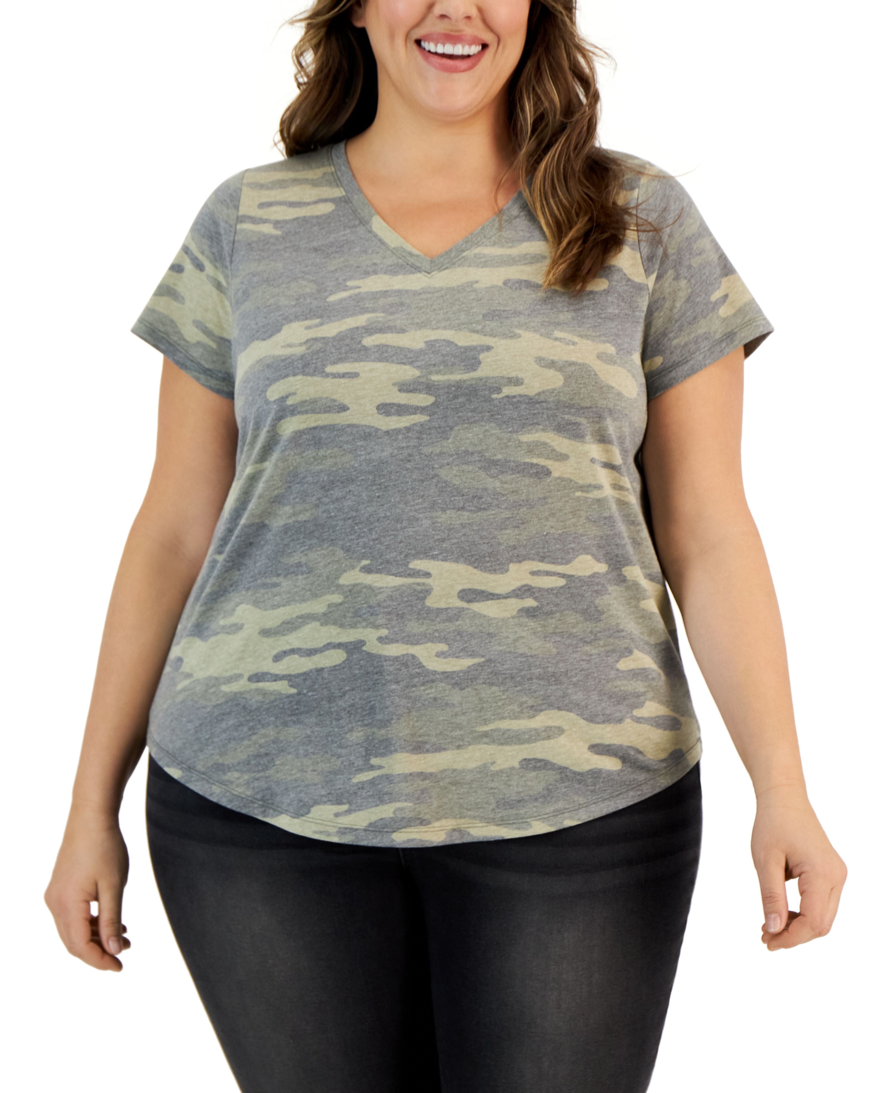 Plus Size Short-Sleeve Printed Perfect Tee