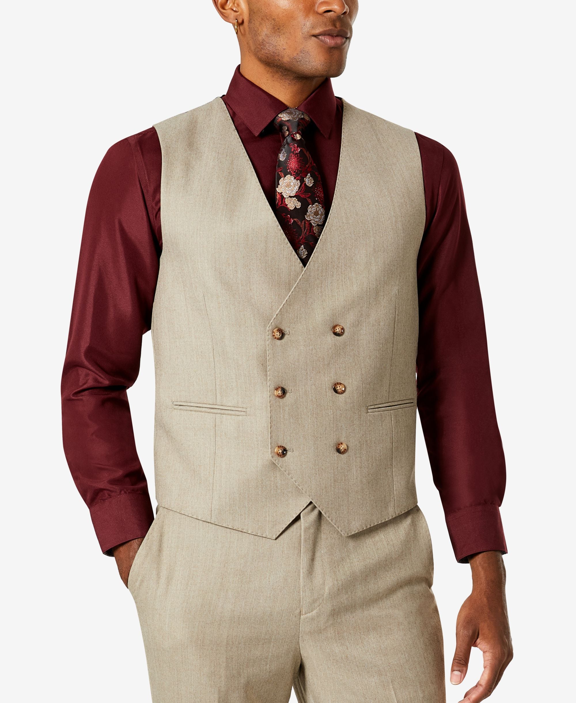 Men's Classic-Fit Wool Suit Vest
