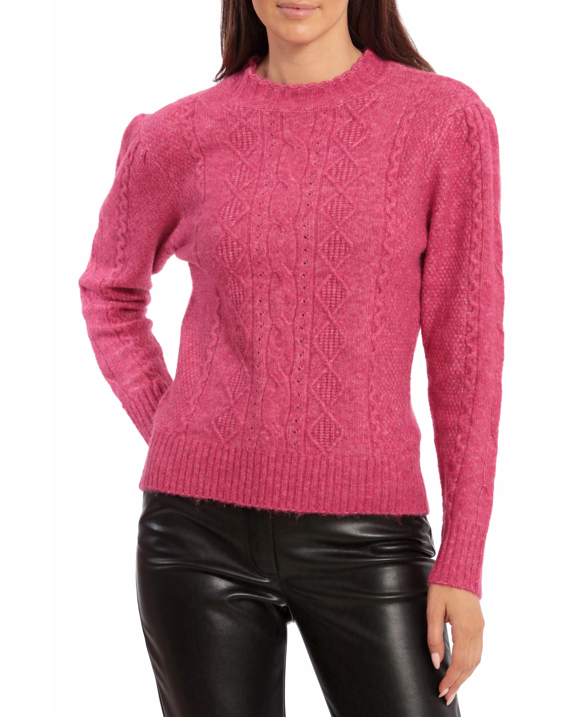 Women's Cable-Knit Pullover Sweater