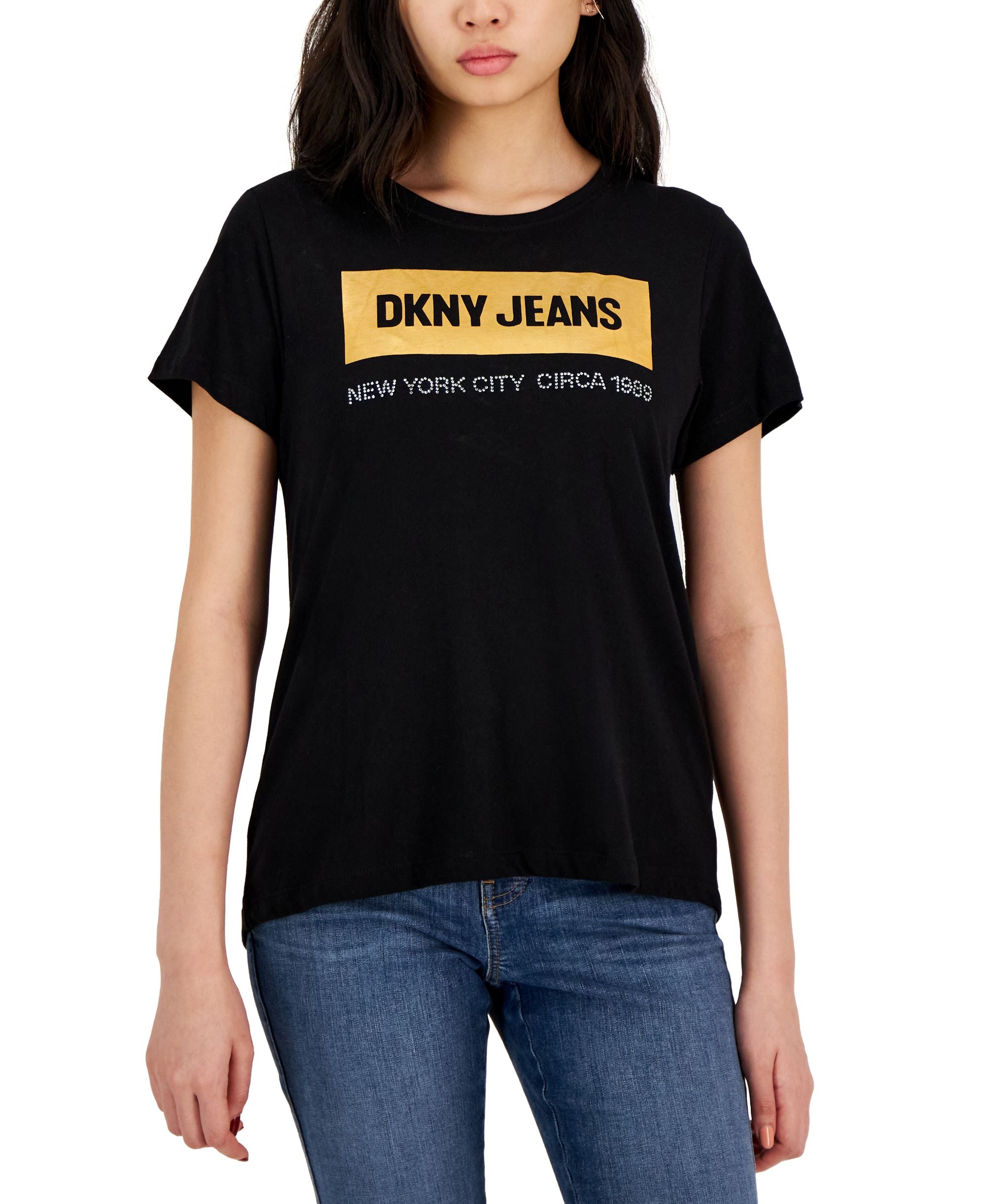 Women's Newspaper-Logo Short-Sleeve T-Shirt