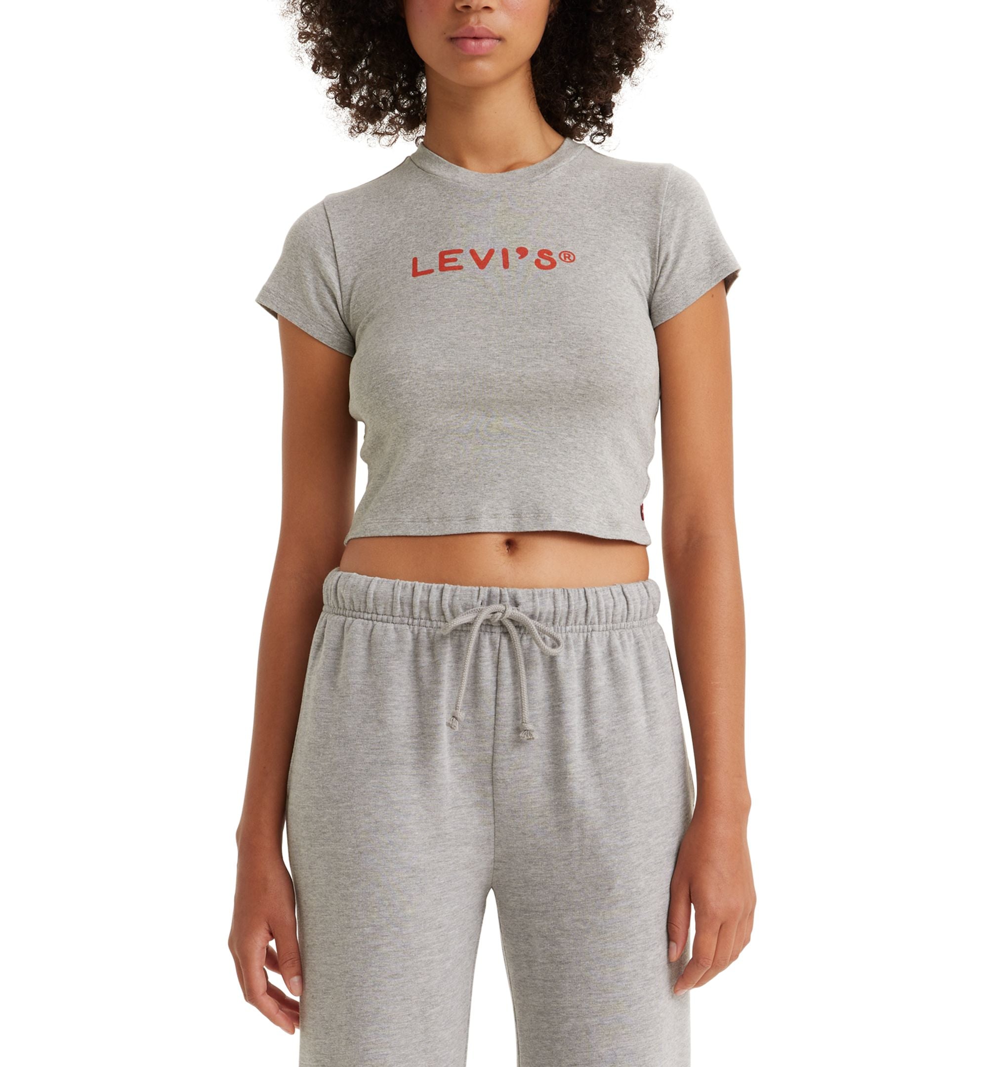 Women's Cotton Cropped Crew-Neck Graphic T-Shirt
