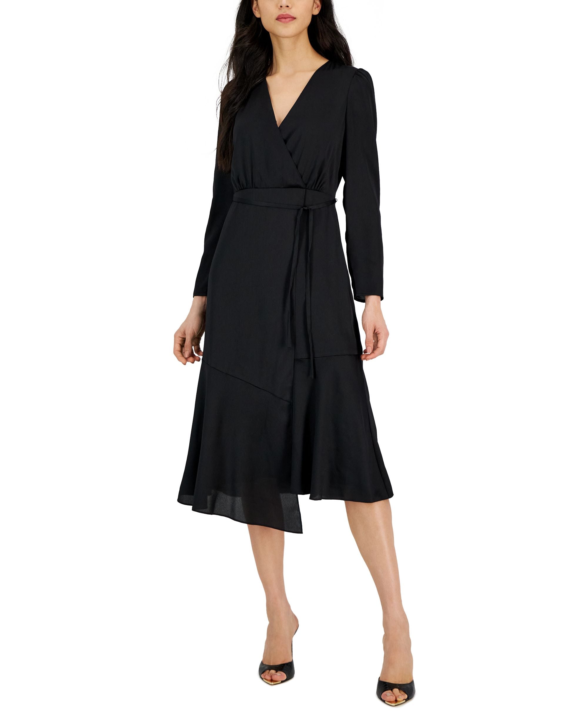 Inc International Concepts Womens V-Neck Faux-Wrap Dress