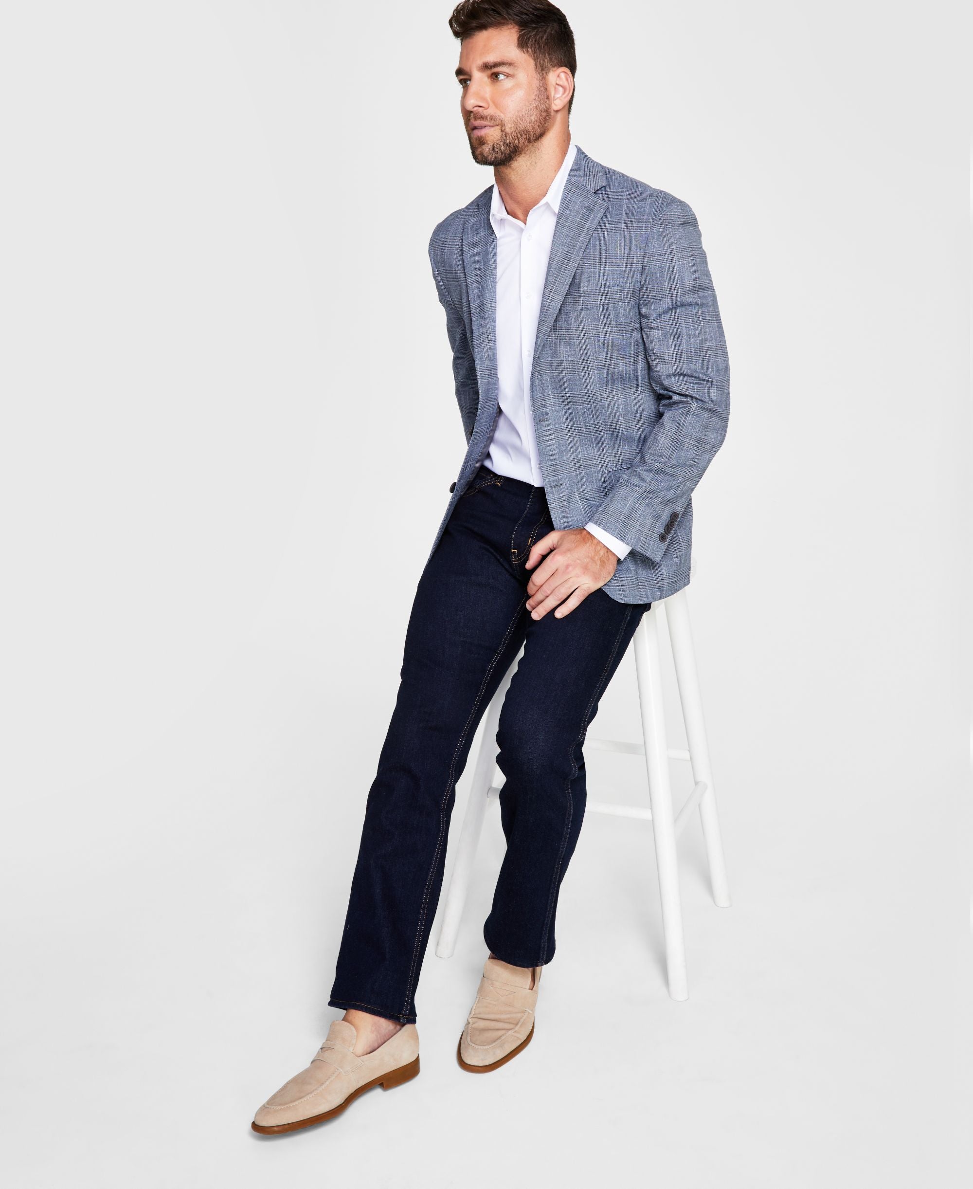 Men's Modern-Fit Plaid Sport Coat