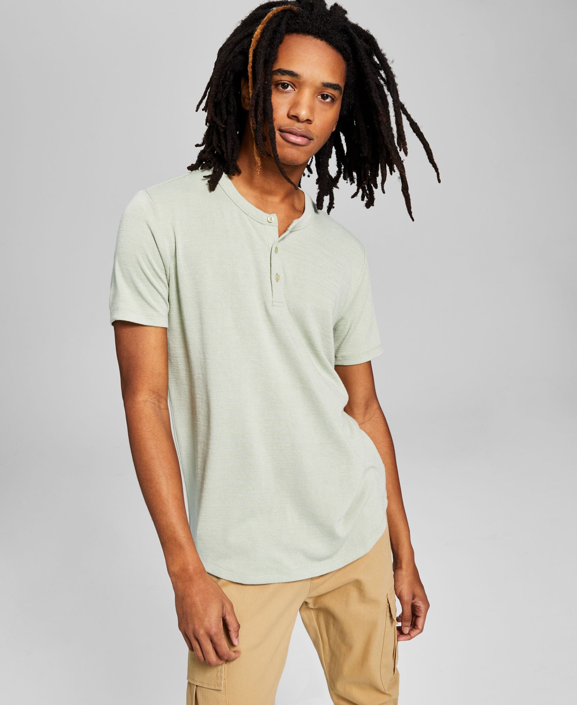 Men's Short-Sleeve Henley Shirt