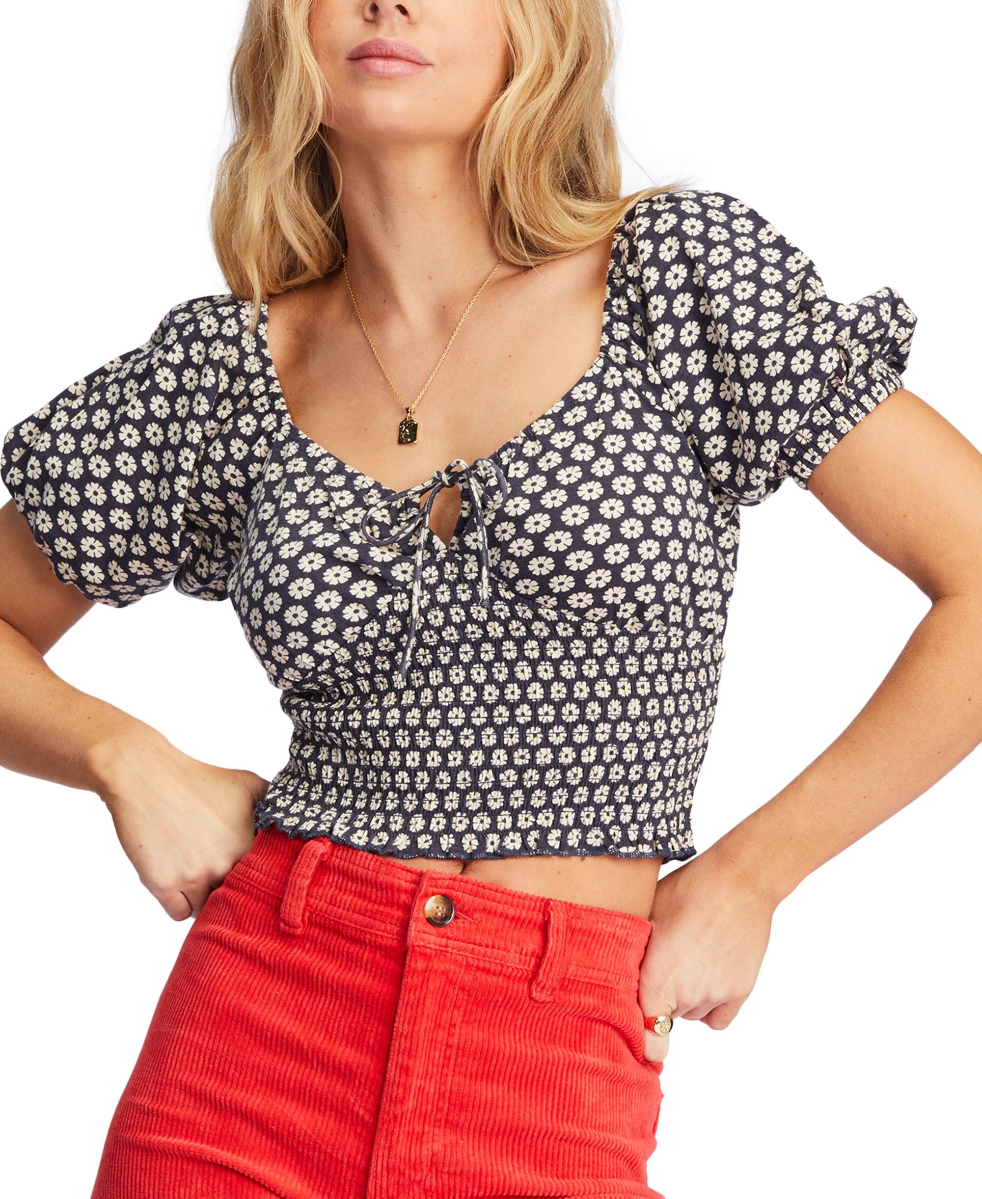 Juniors' Sweet Sunset Cotton Crop Top