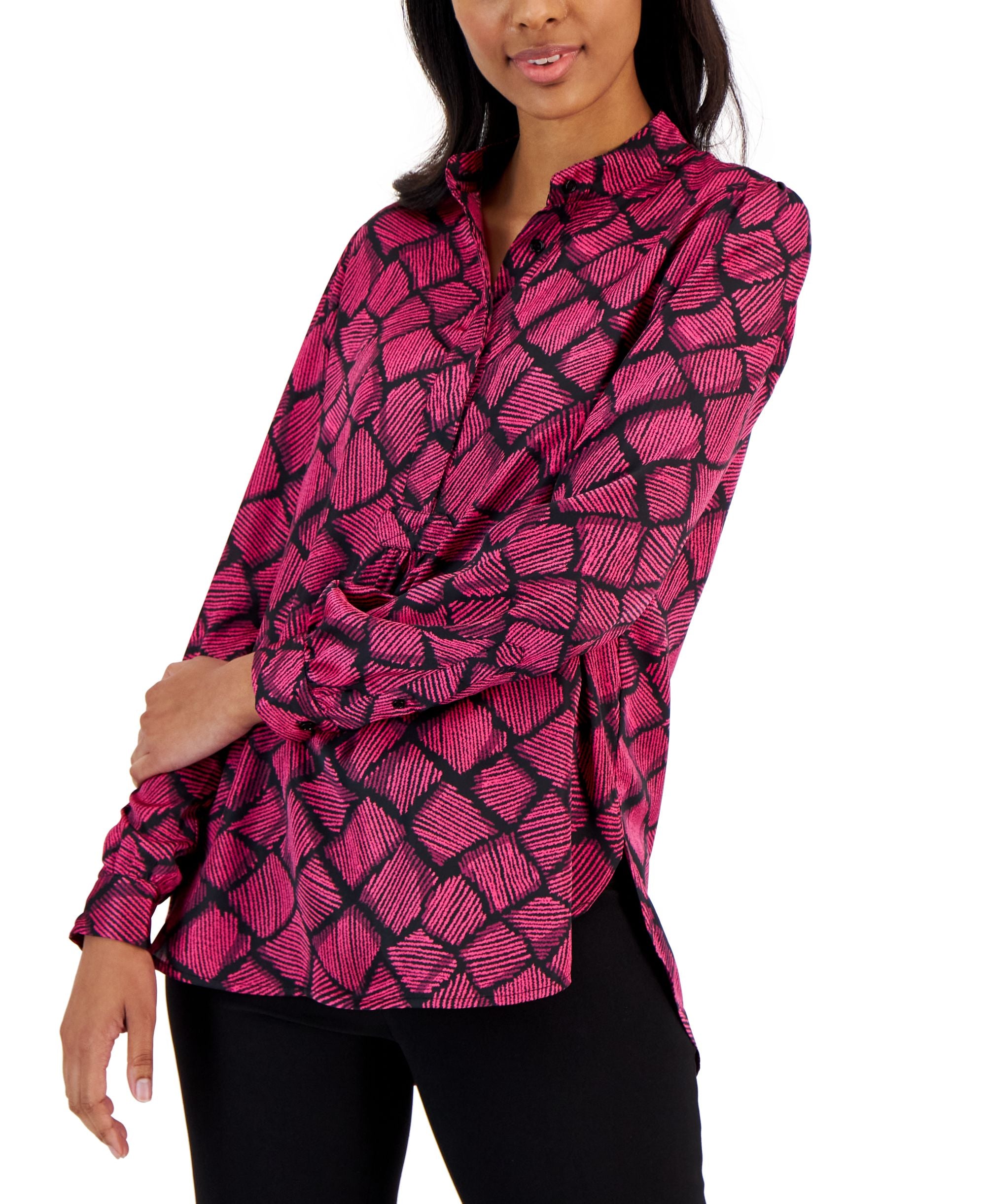 Plus Size Longer Length Nehru Tunic