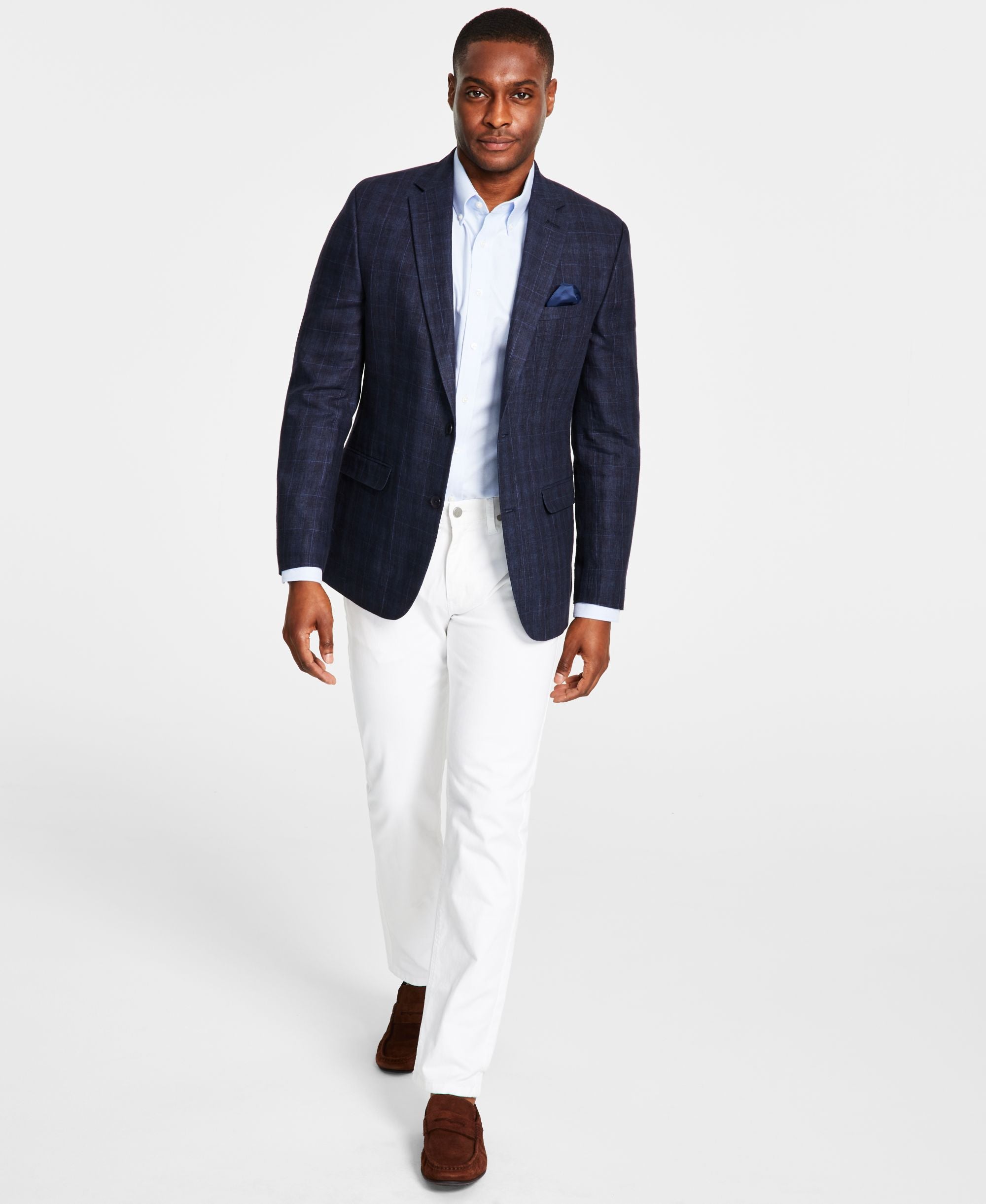 Men's Slim-Fit Windowpane Sport Coat