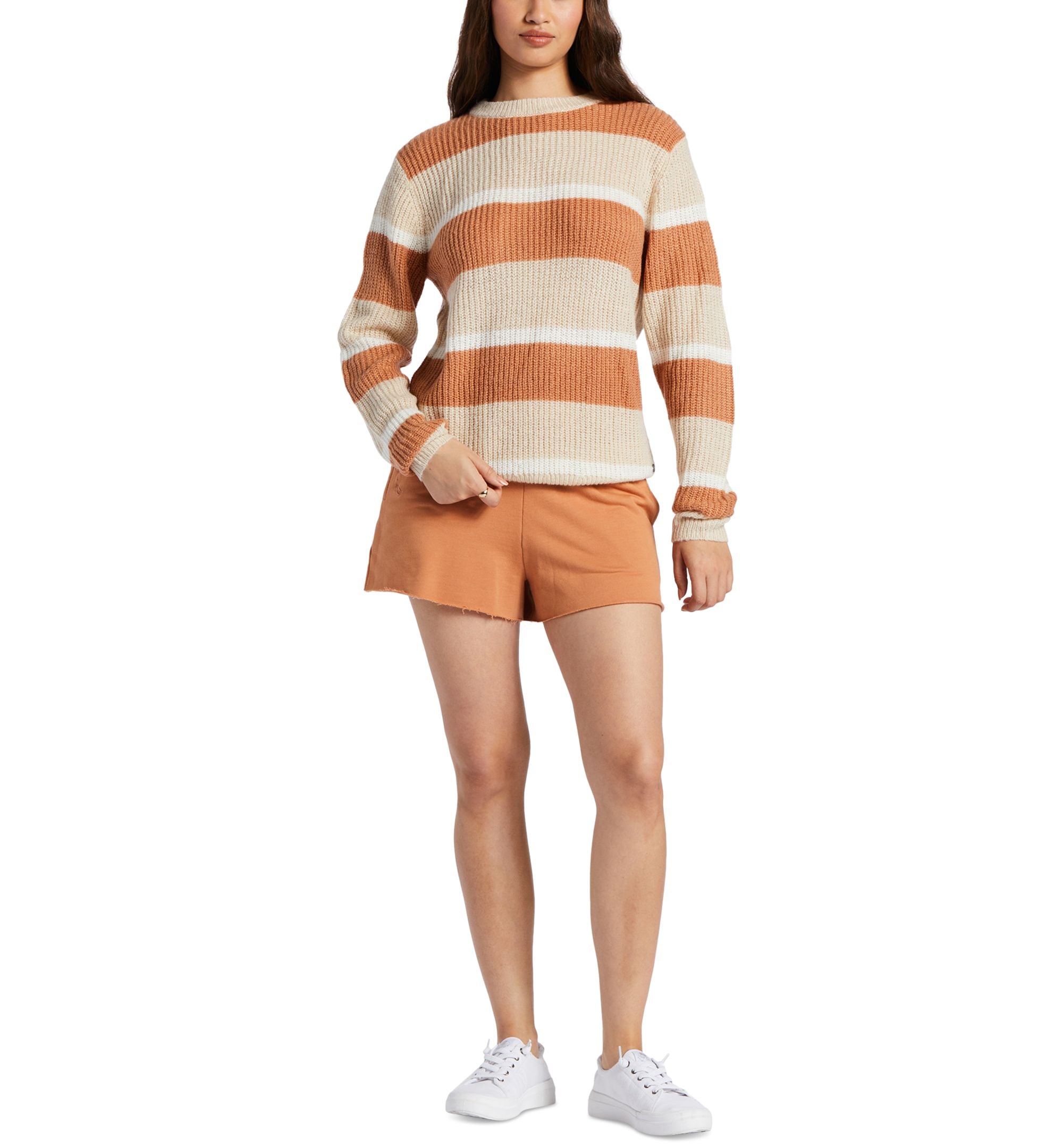 Juniors' Sweetest Dream Striped Crewneck Sweater
