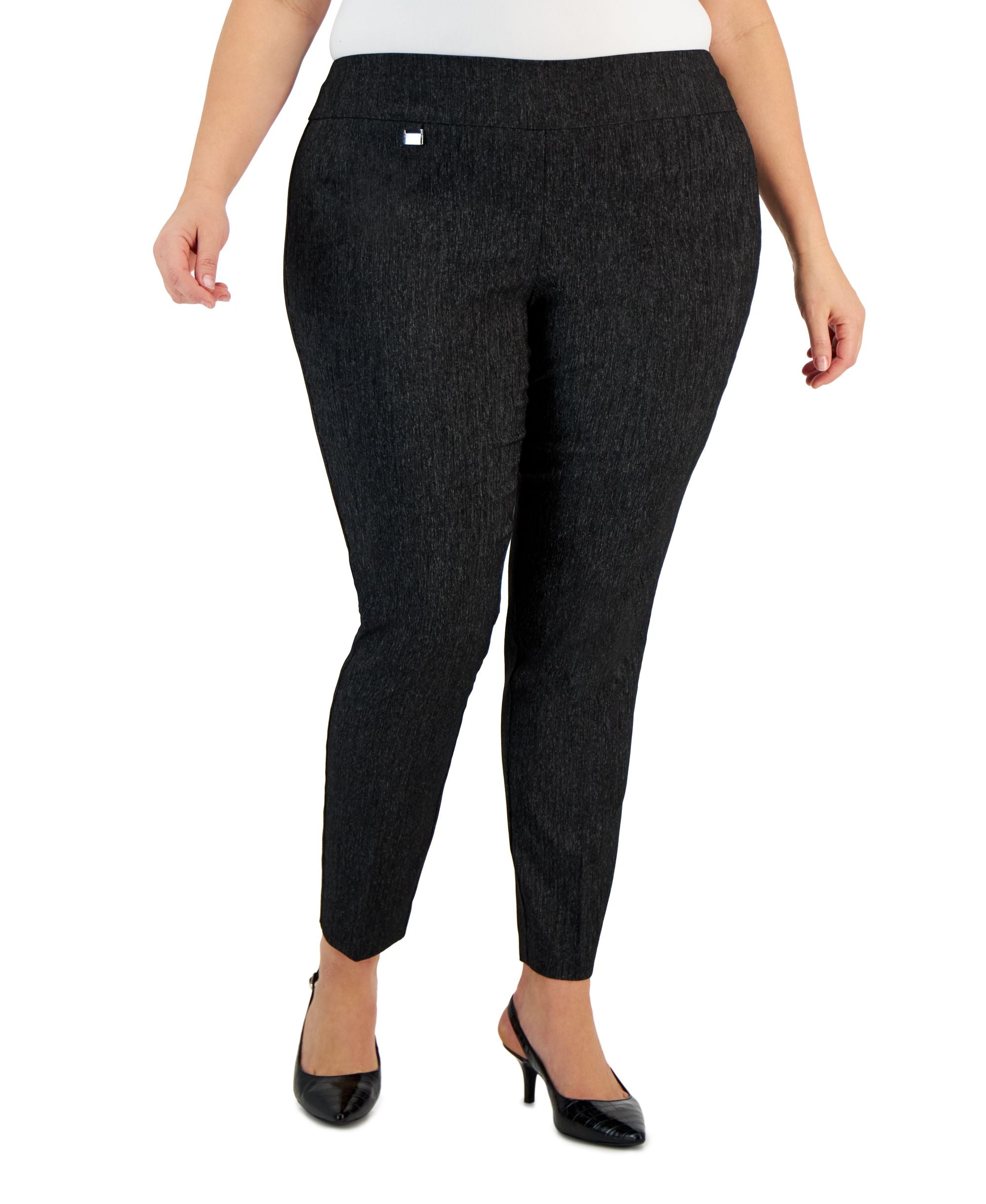 Alfani Plus Size Jacquard Tummy Control Skinny Pants