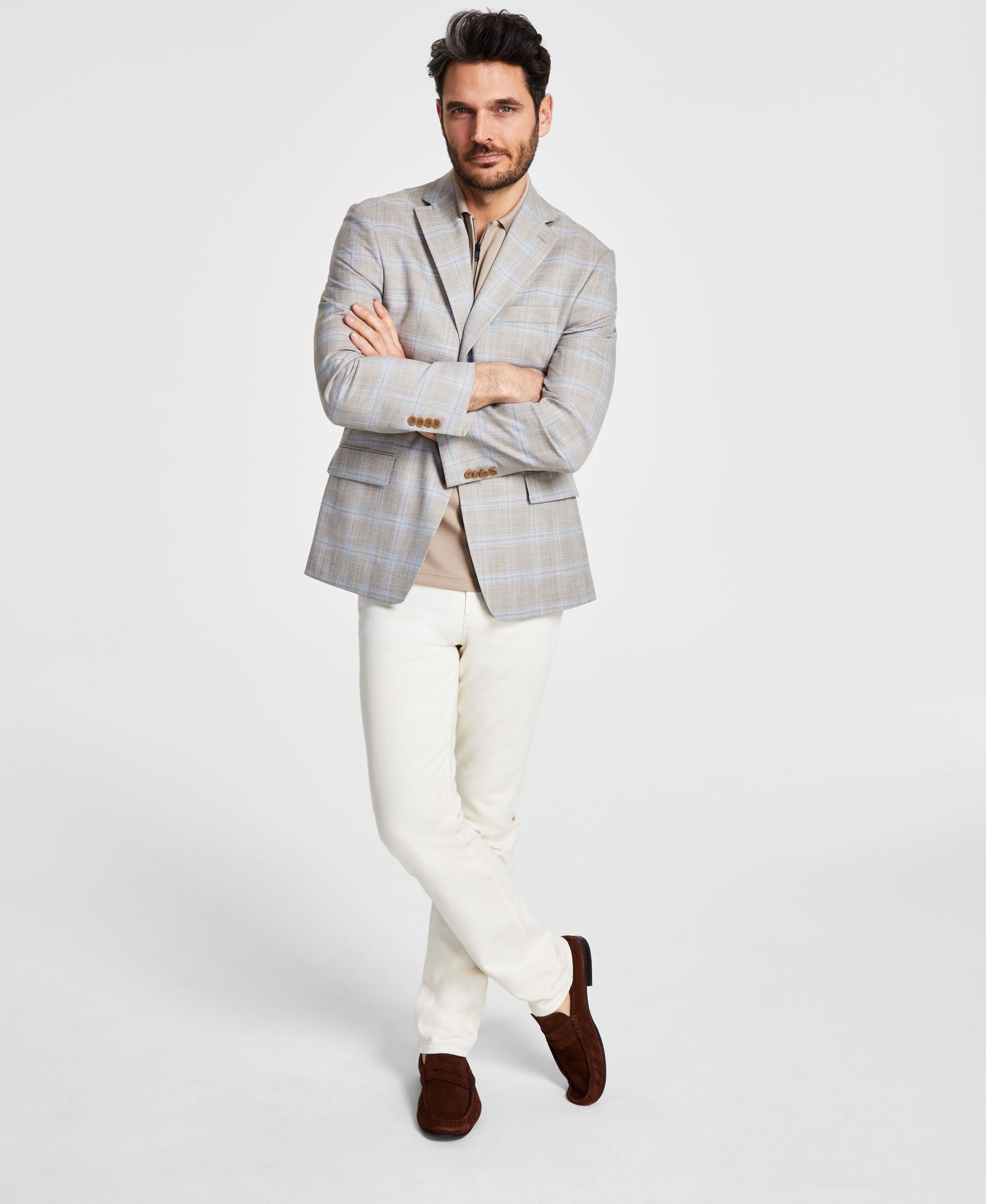 Men's Modern-Fit Plaid Sport Coat