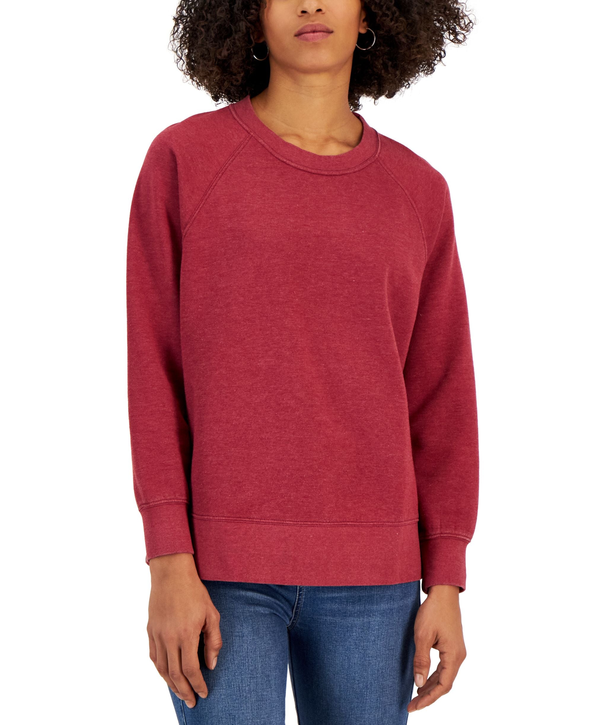 Style & Co Petite Dolman Sleeve Crewneck Sweatshirt
