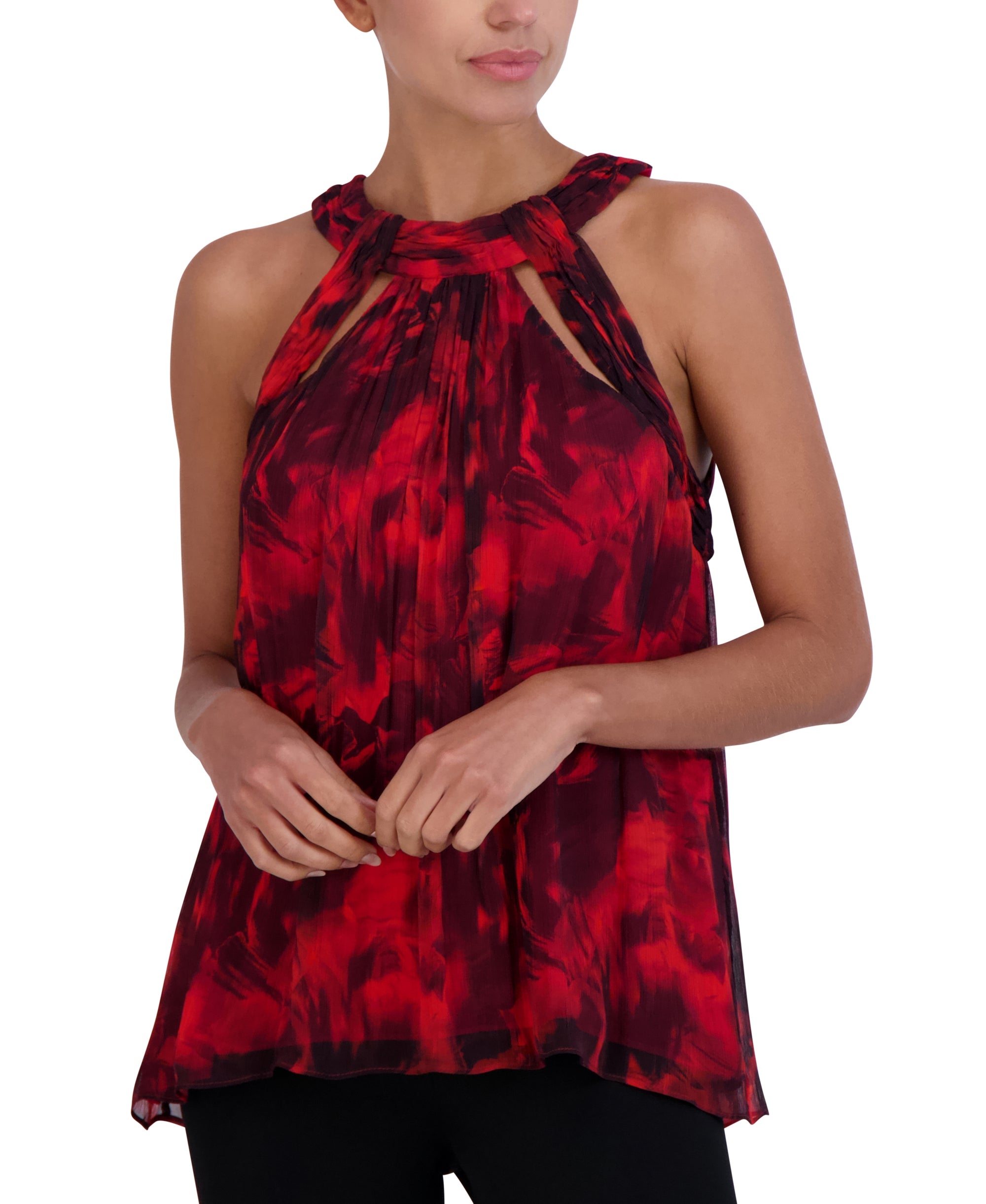 Women's Printed Cutout Halter top