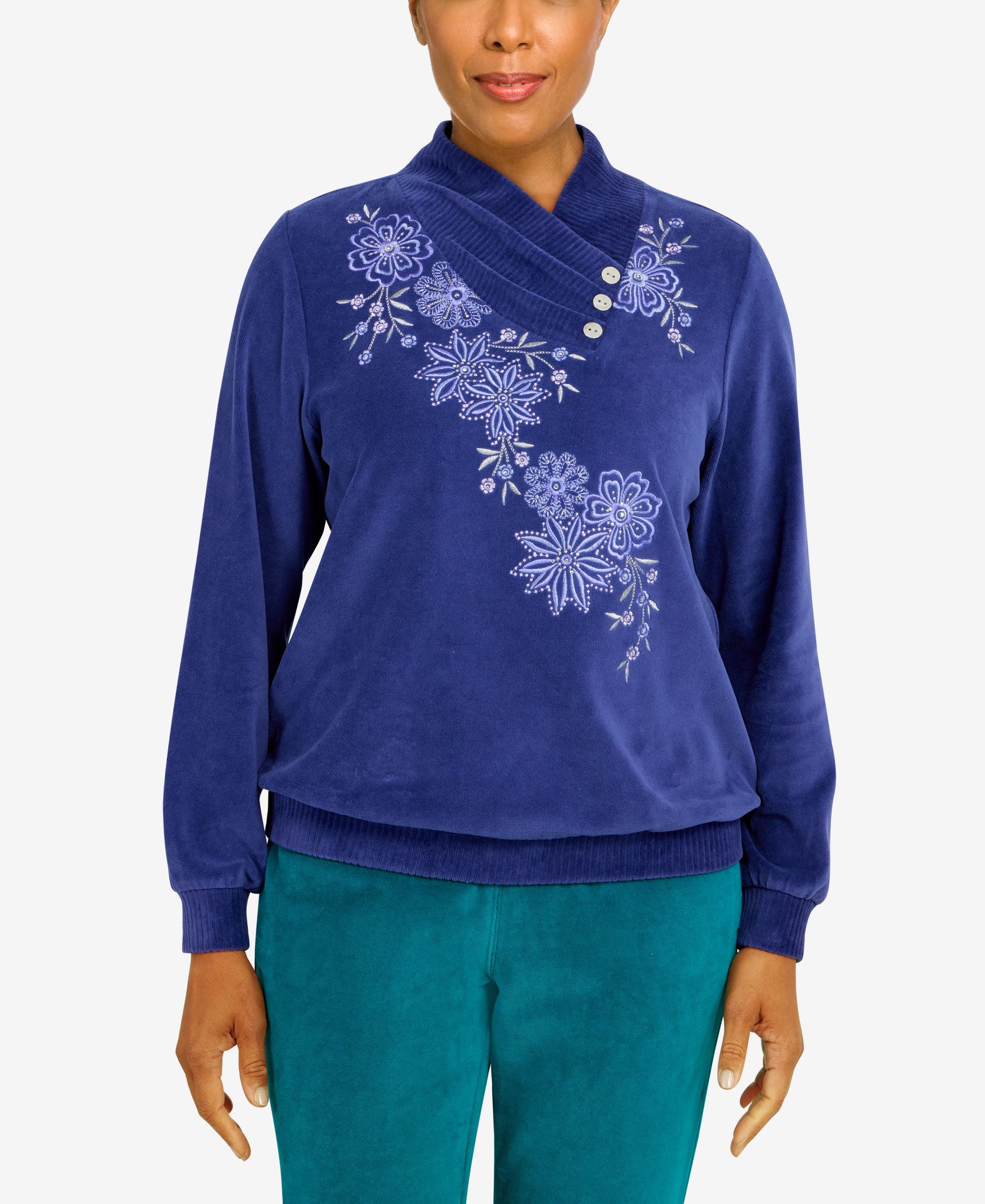 Women's The Big Easy Long Sleeve Velour Top