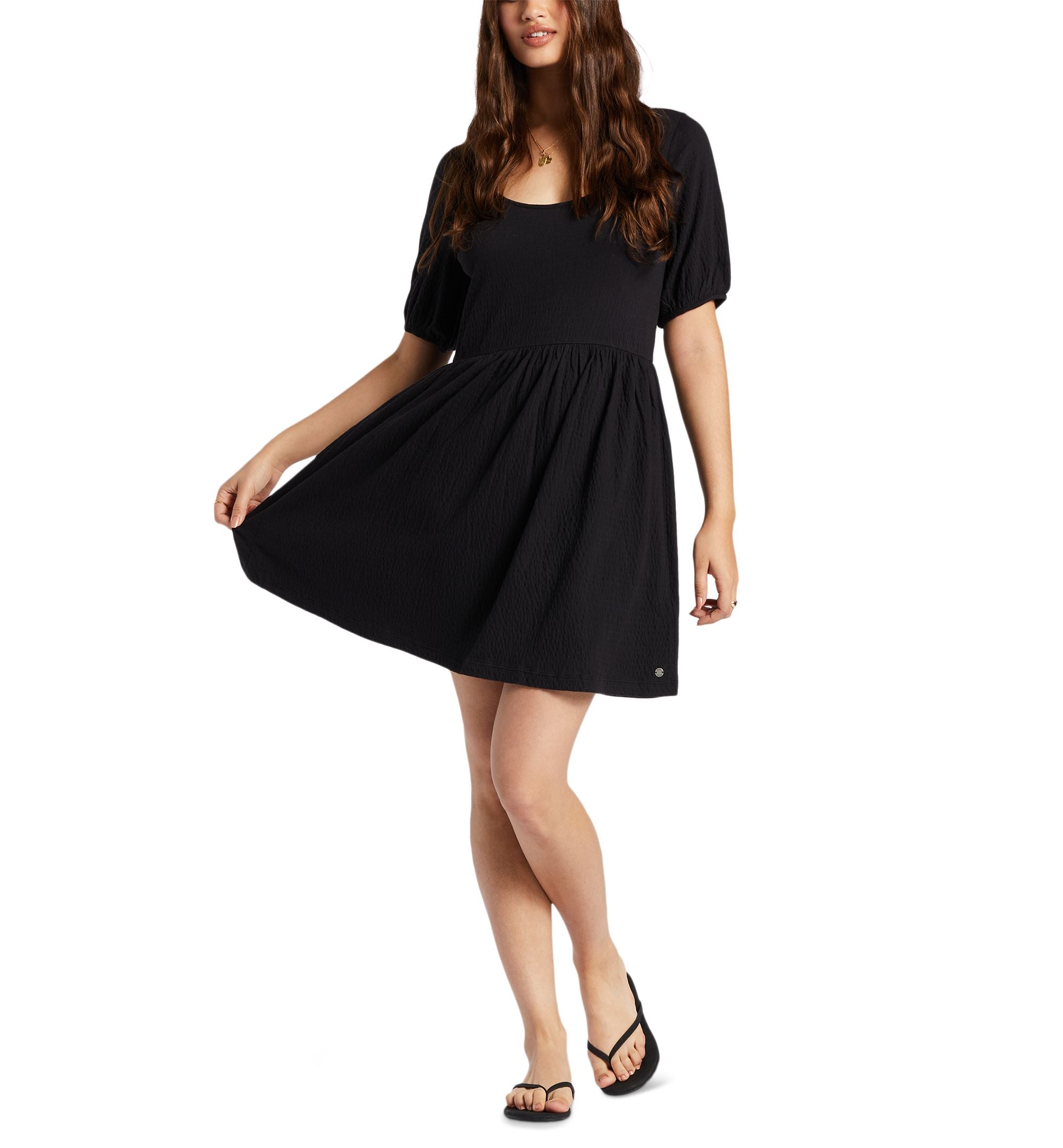 Juniors' All My Dreams Puff-Sleeve Mini Dress