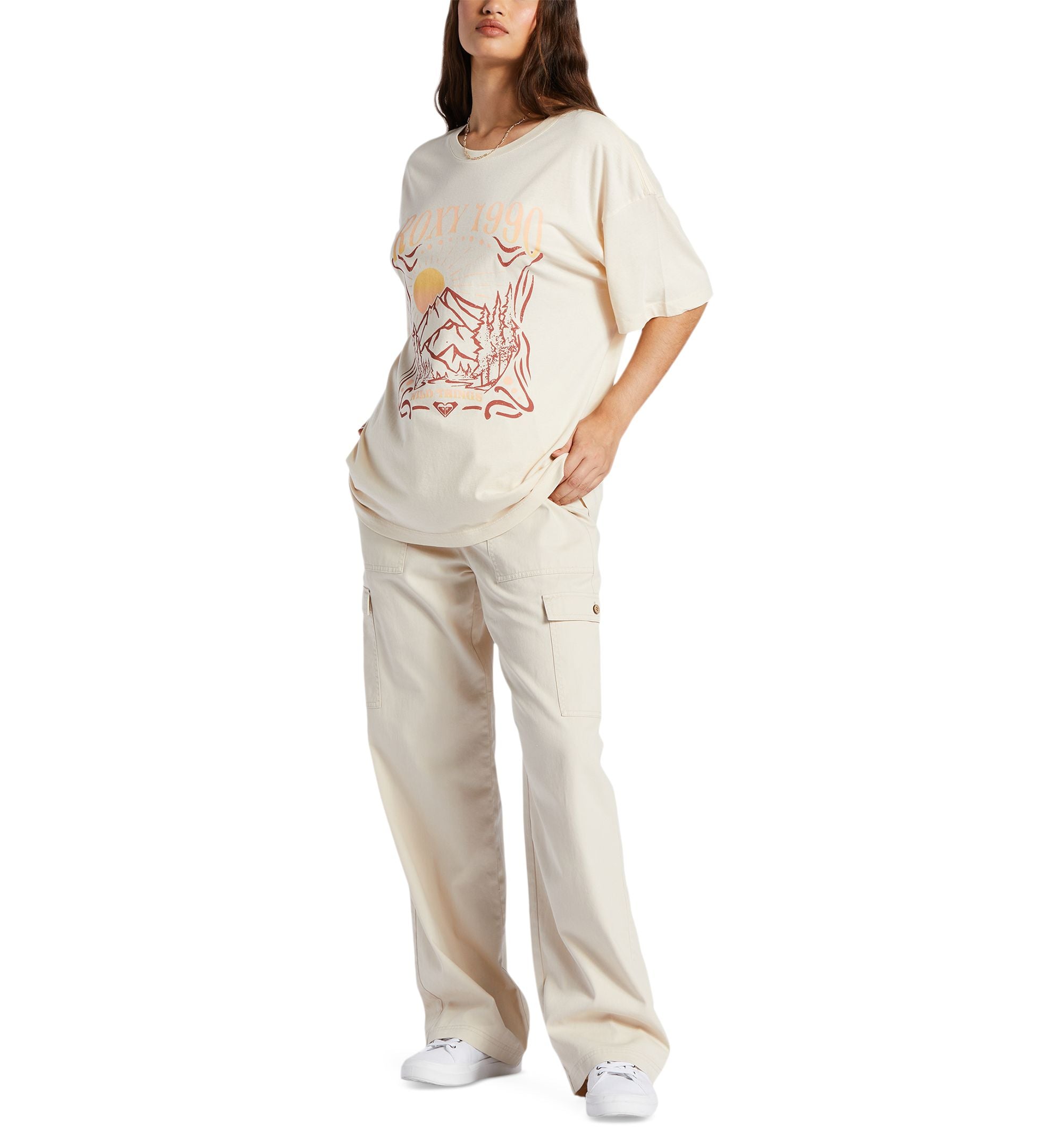 Juniors' Oversized Cotton Altitude Graphic T-Shirt