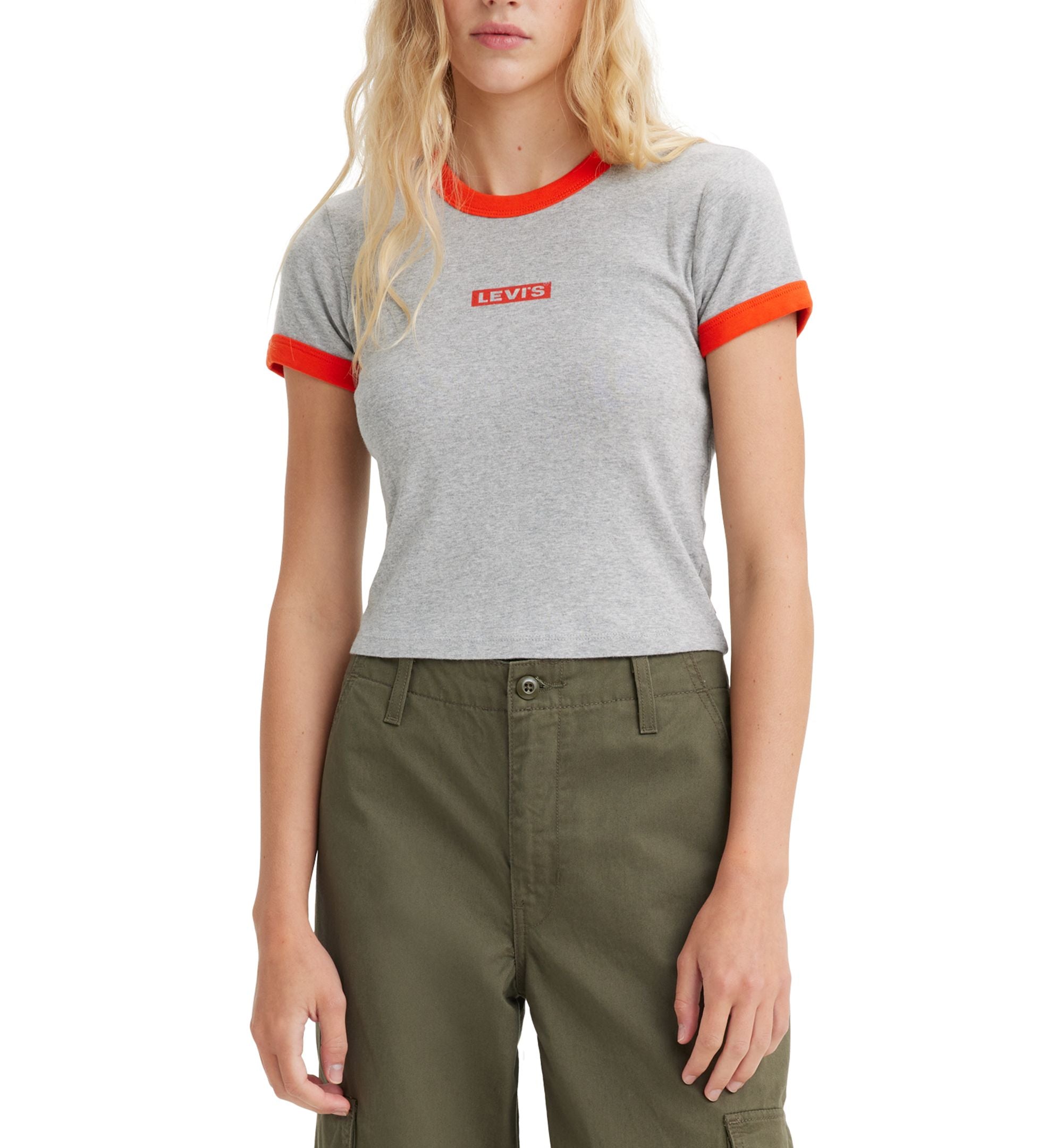 Women's Cotton Graphic Ringer Short-Sleeve T-Shirt