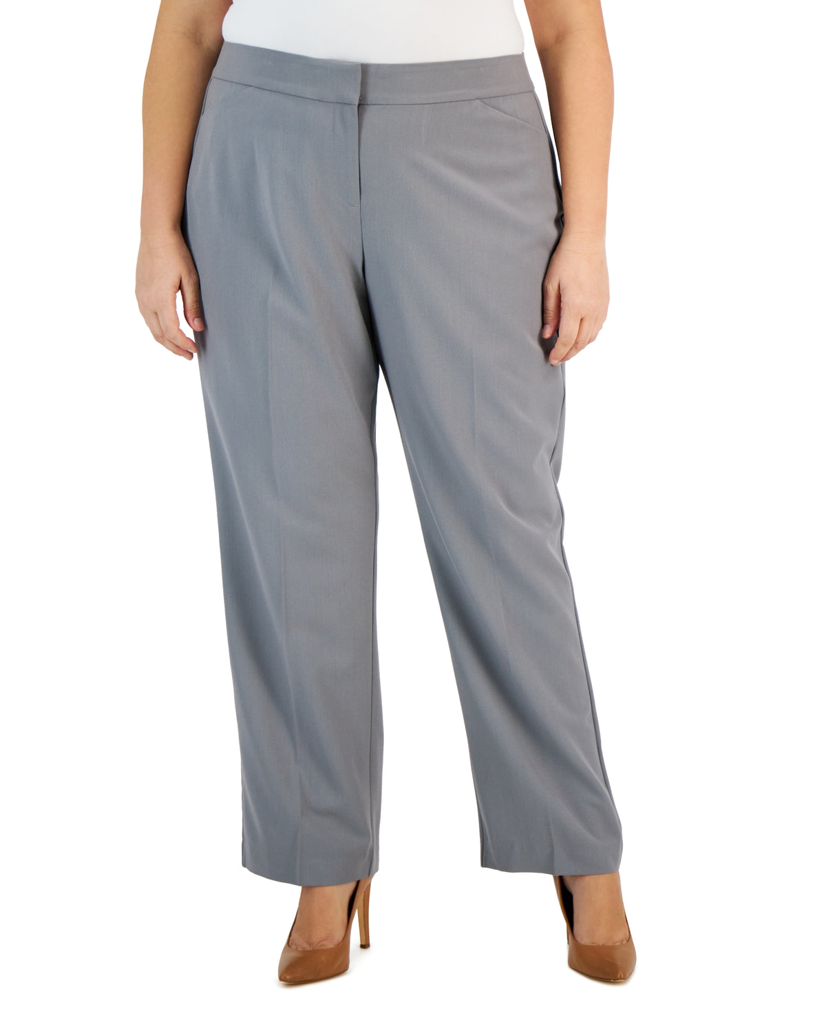 Plus & Petite Plus Size Curvy-Fit Straight-Leg Pants