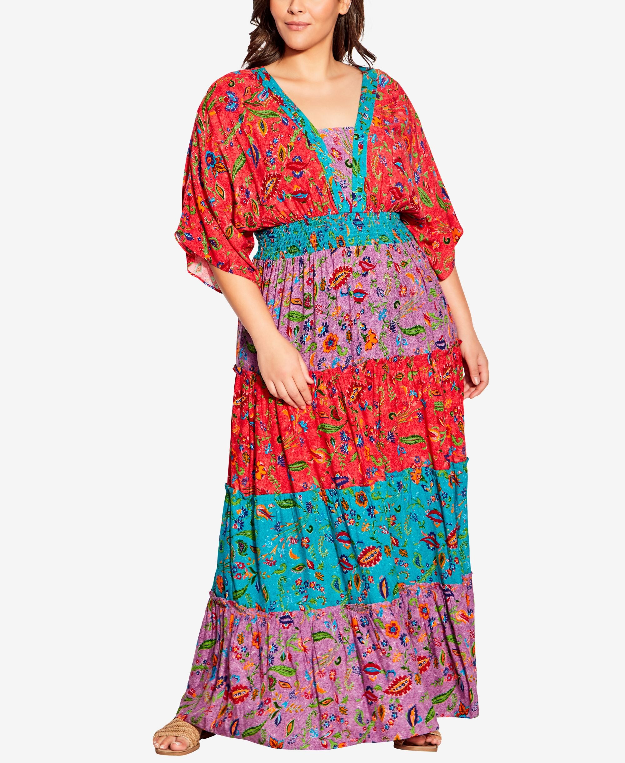 Plus Size Daisy Tiered Maxi Dress