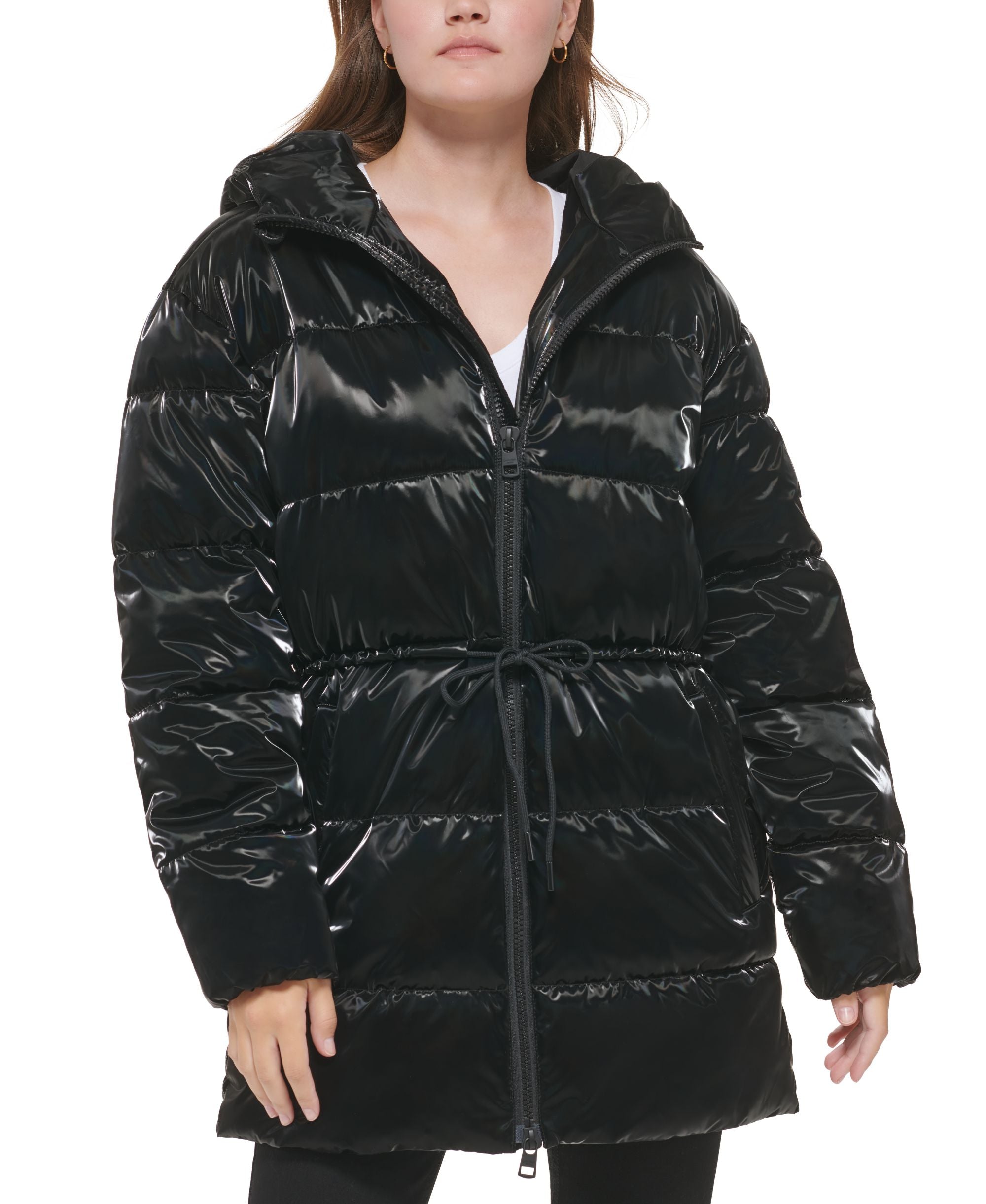 Women's Quilted Puffer Hood Jacket