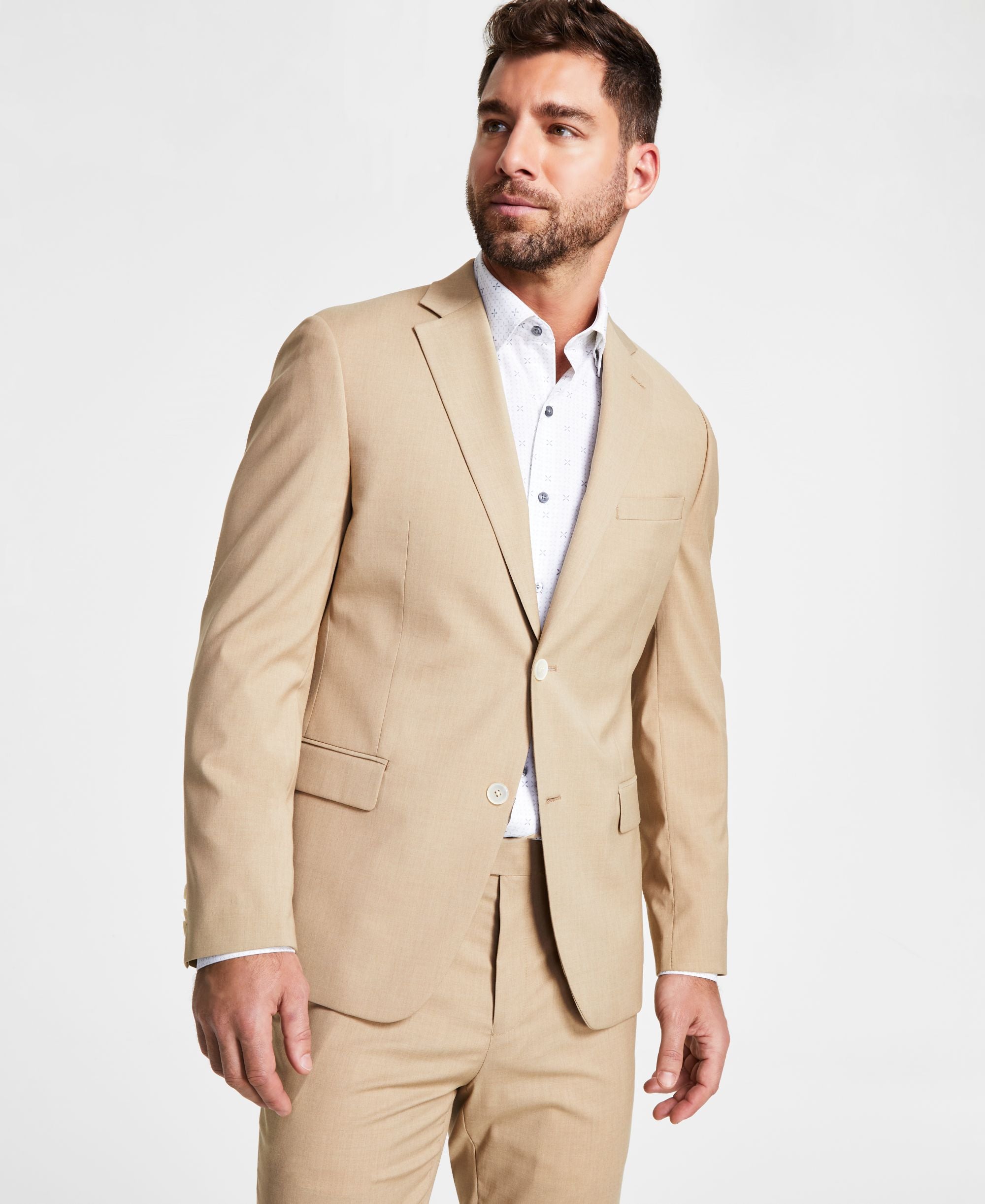 Men's Slim-Fit Stretch Solid Suit Jacket