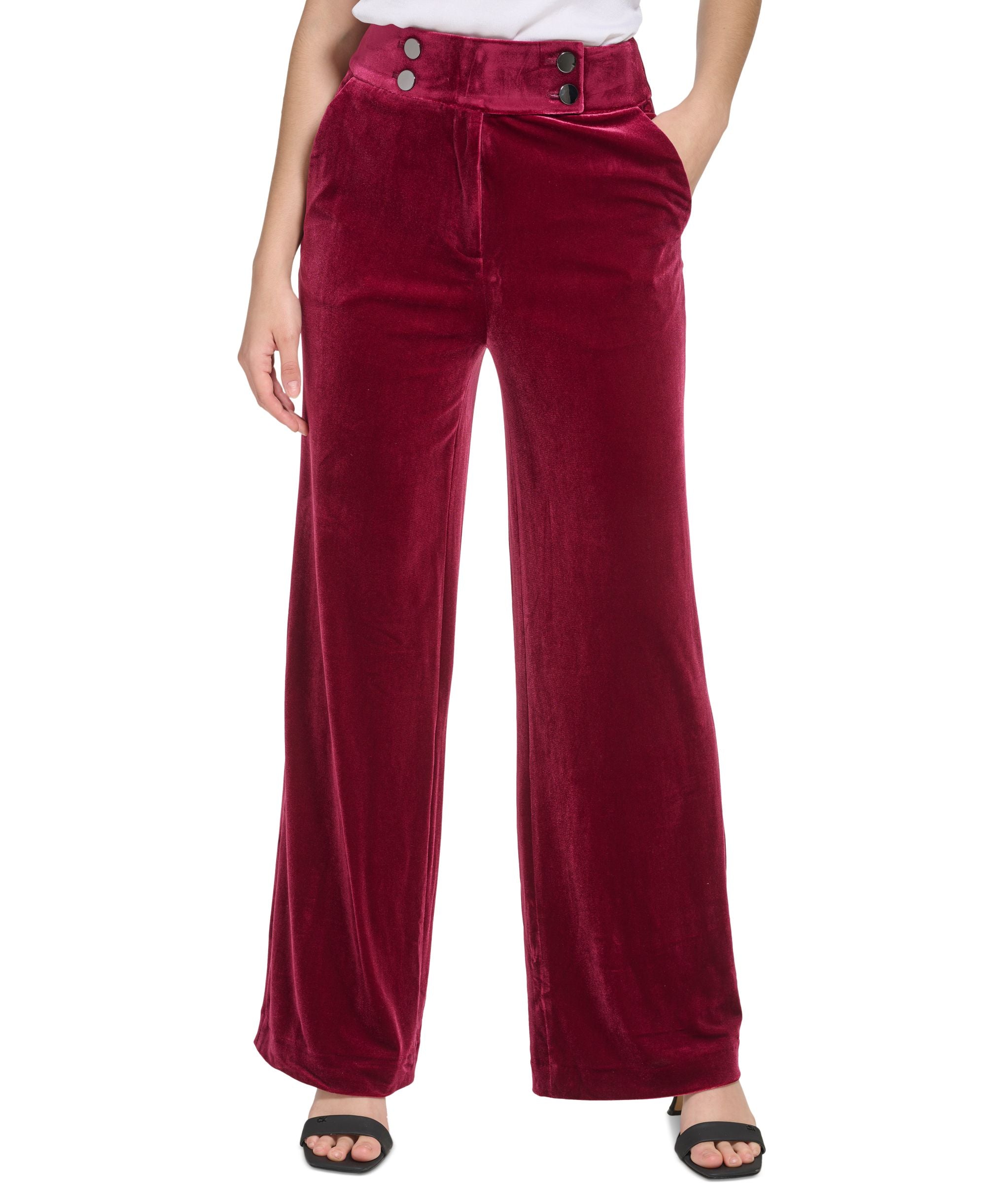 Women's Velvet Wide Leg Pants
