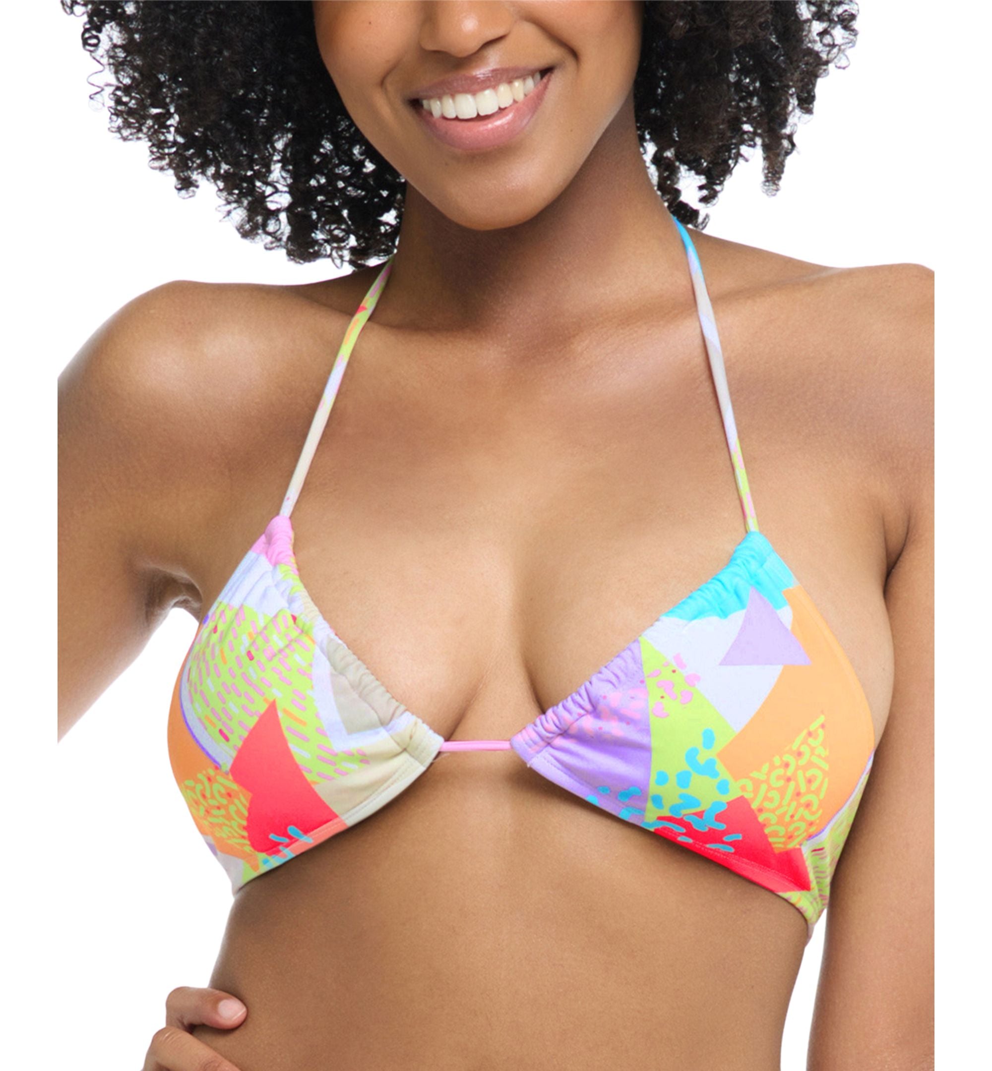 Women's Colorbox Luana Printed Halter Bikini Top