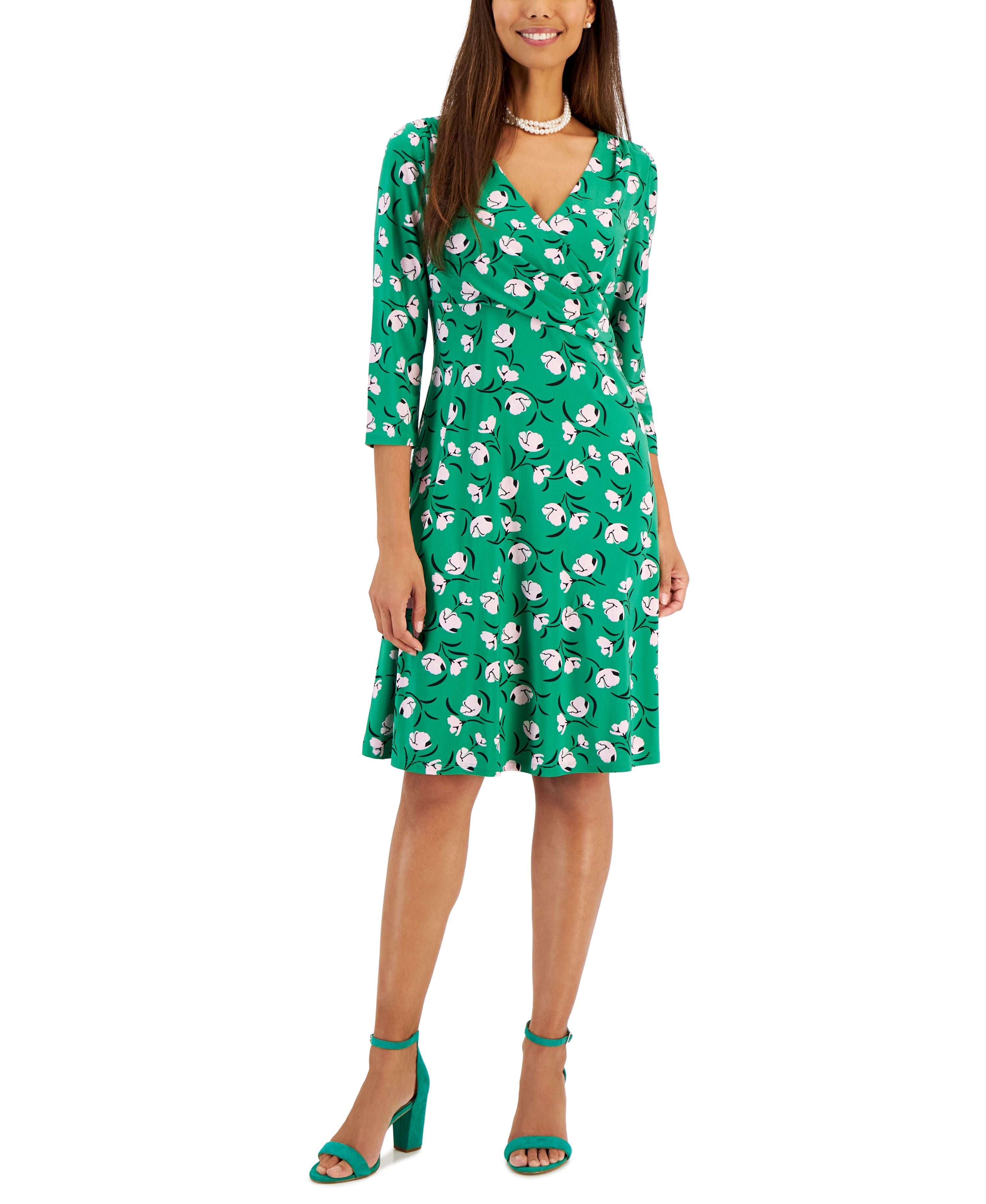 Women's Maura Printed Surplice-Neck Dress