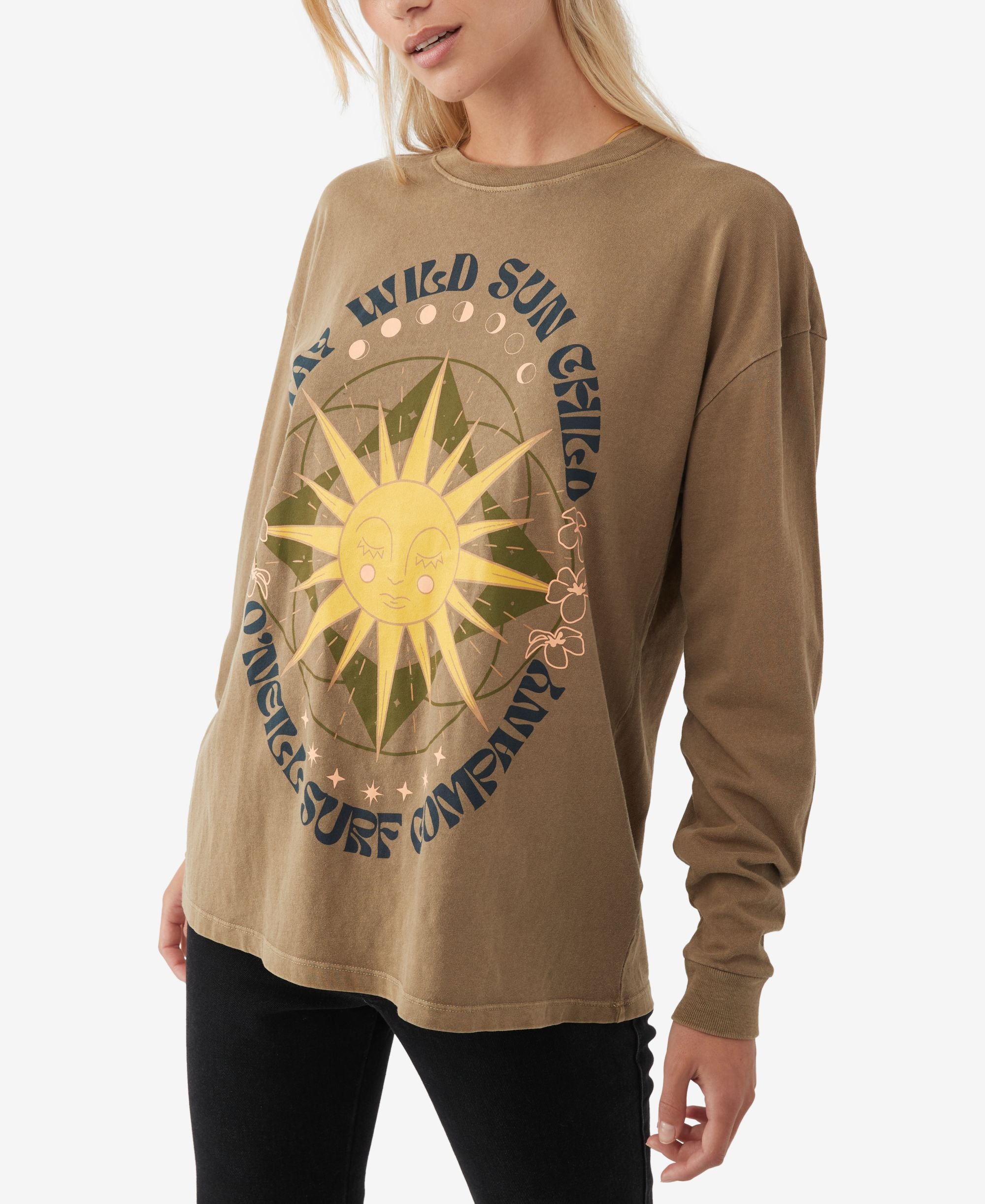 Juniors' Sun Child Graphic-Print Cotton T-Shirt