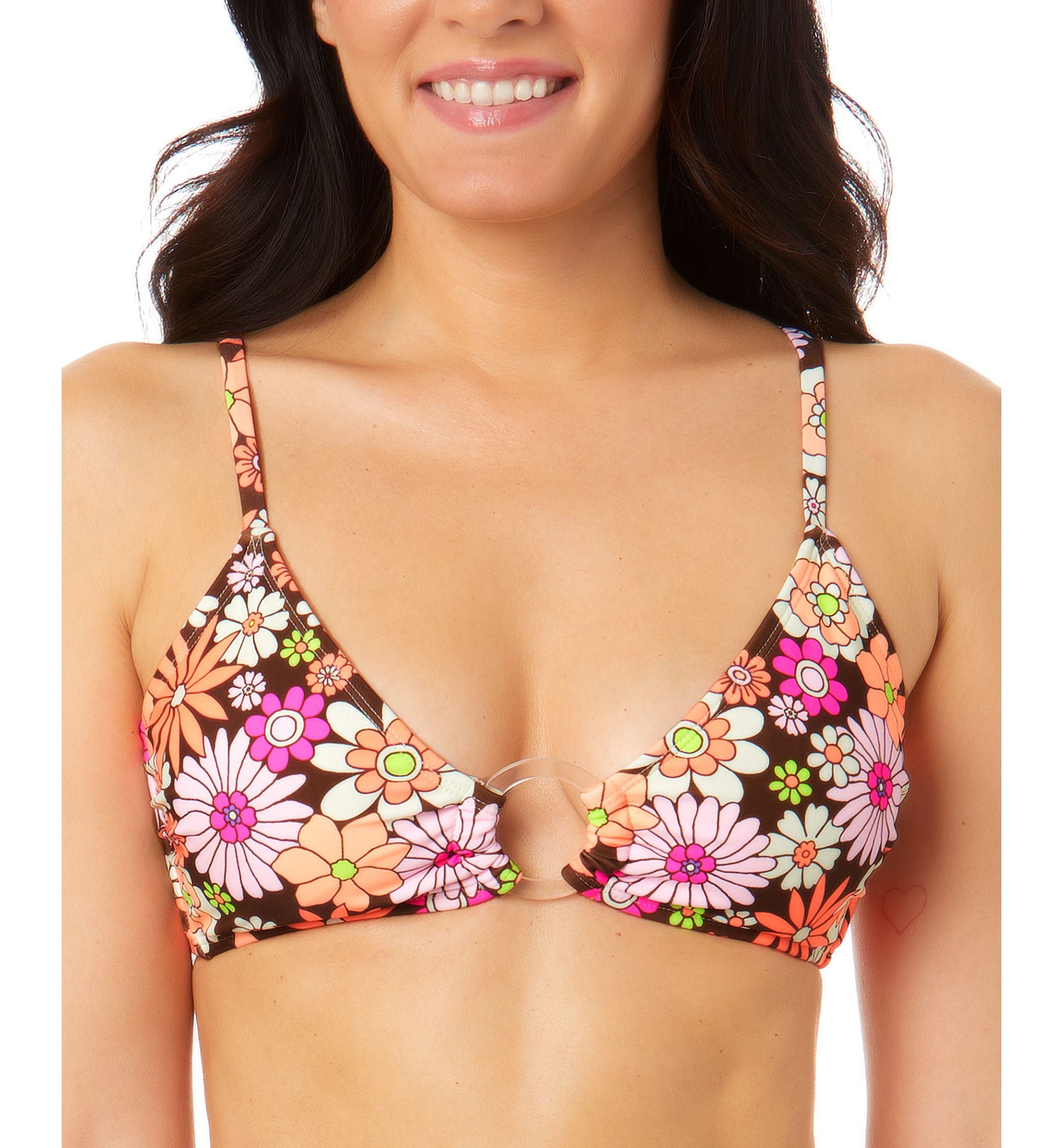 Juniors' Morning Grace Ring Front Bralette Bikini Top