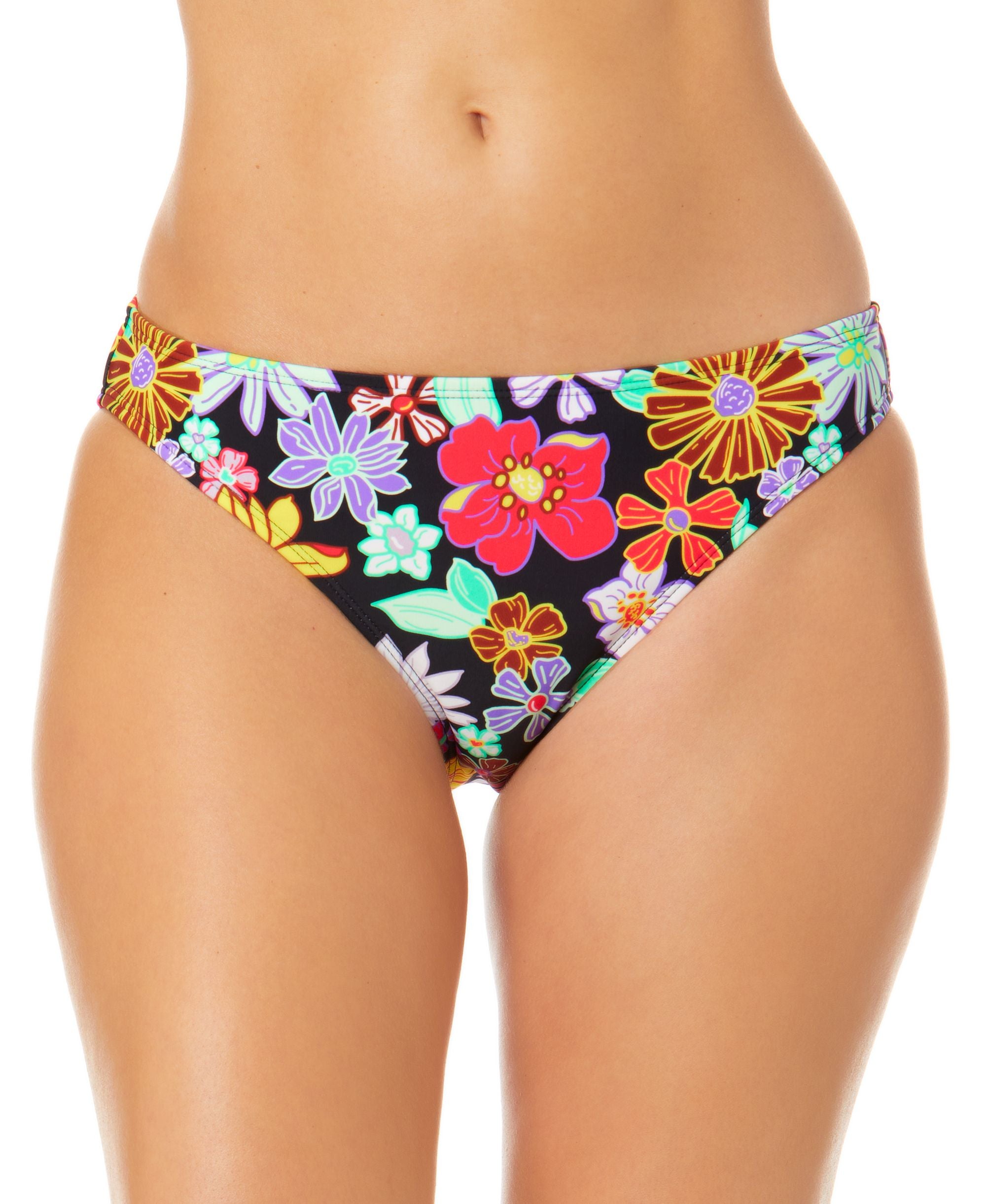 Juniors' Floral-Print Hipster Bikini Bottoms