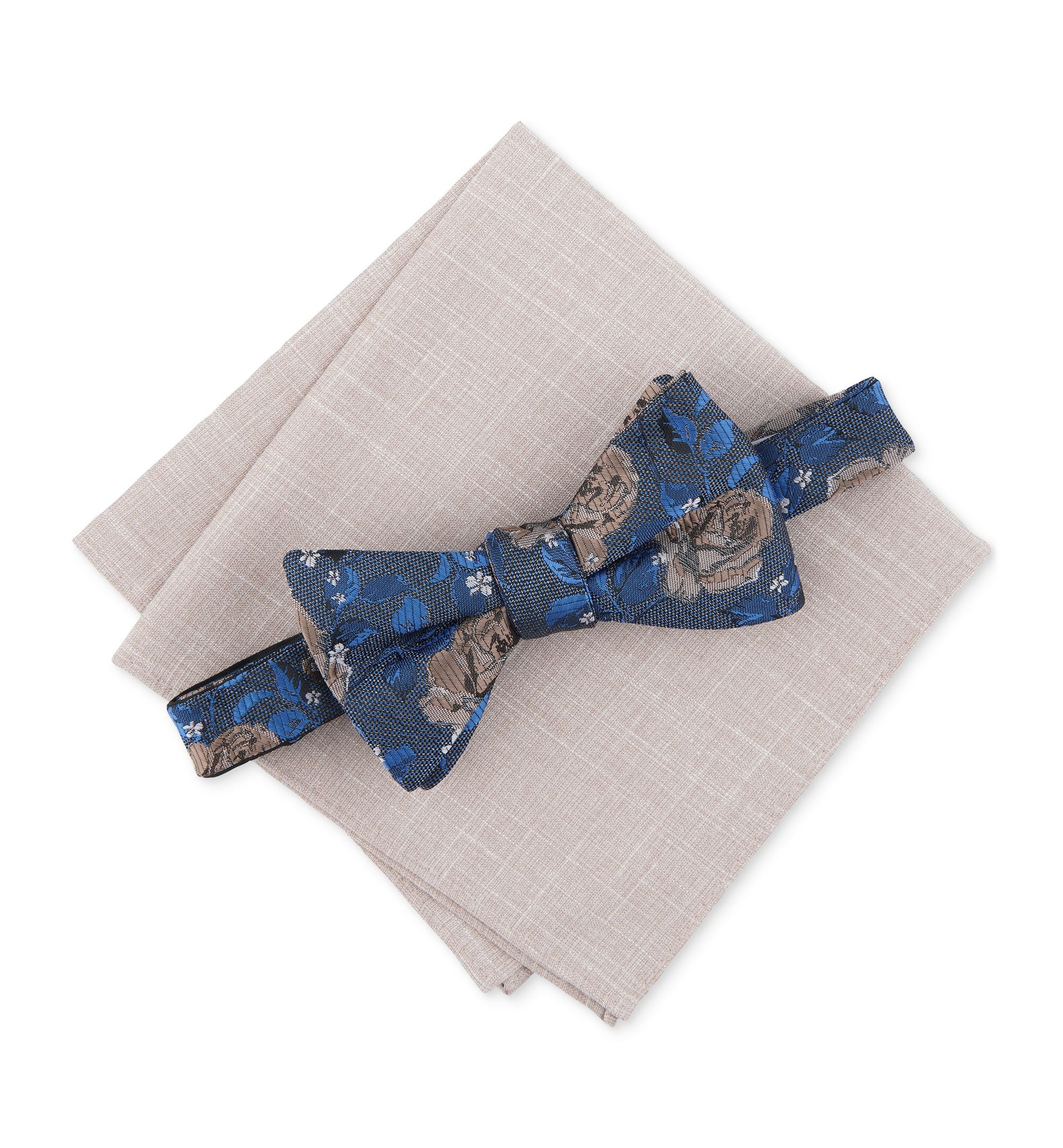 Men's Windsor Floral Bow Tie & Pocket Square Set