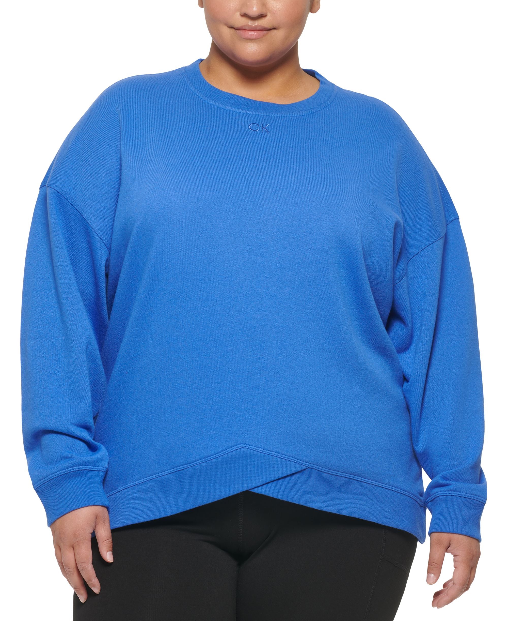 Calvin Klein Performance Plus Size Dropped-Shoulder Sweatshirt