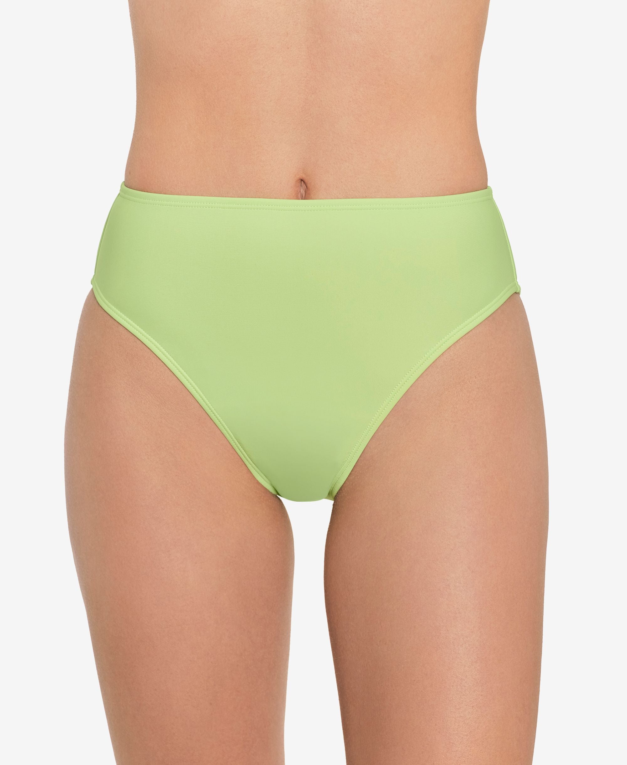 Juniors' High-Leg High-Waist Bikini Bottoms
