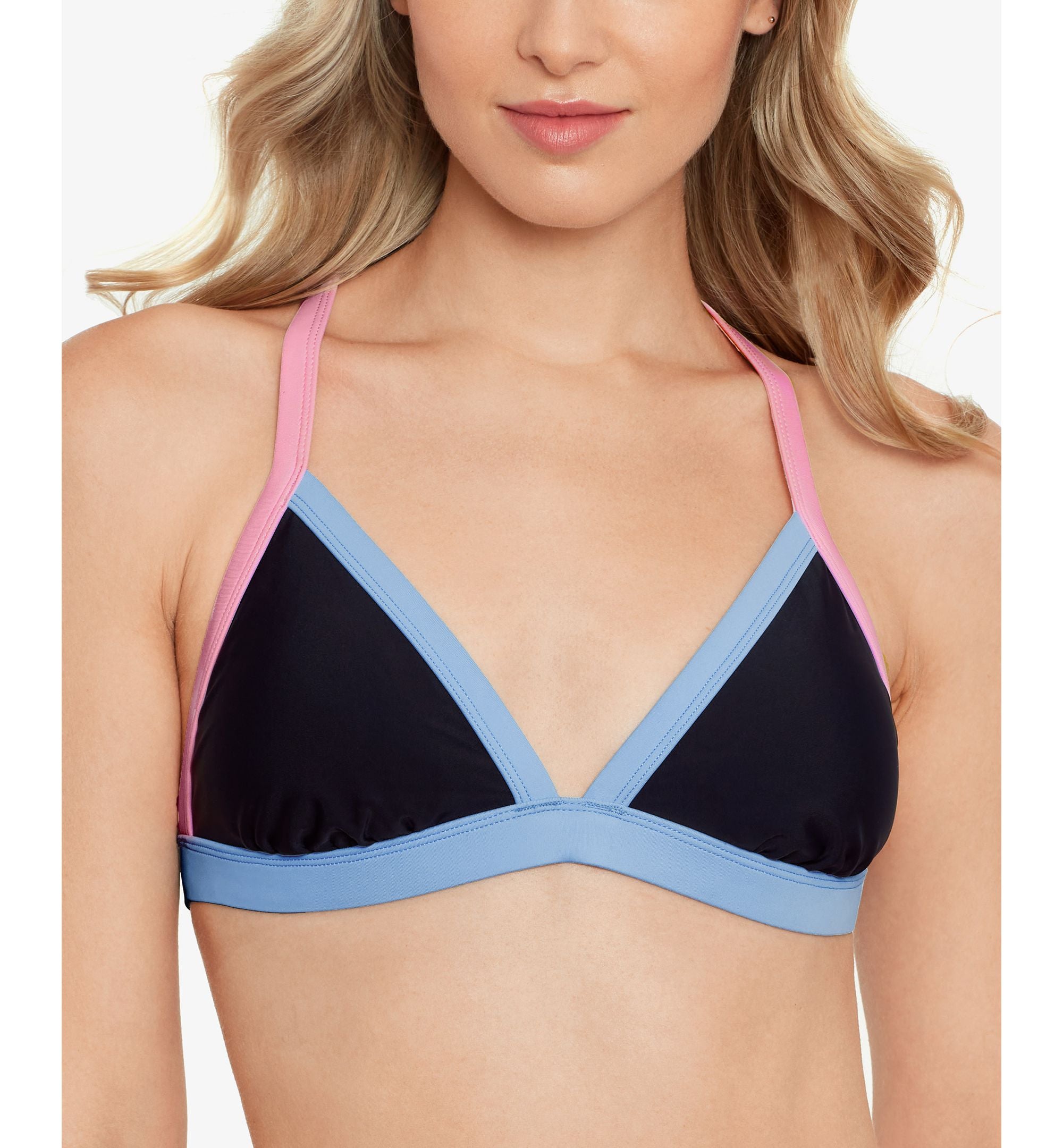 Juniors' X-Back Triangle Bikini Top