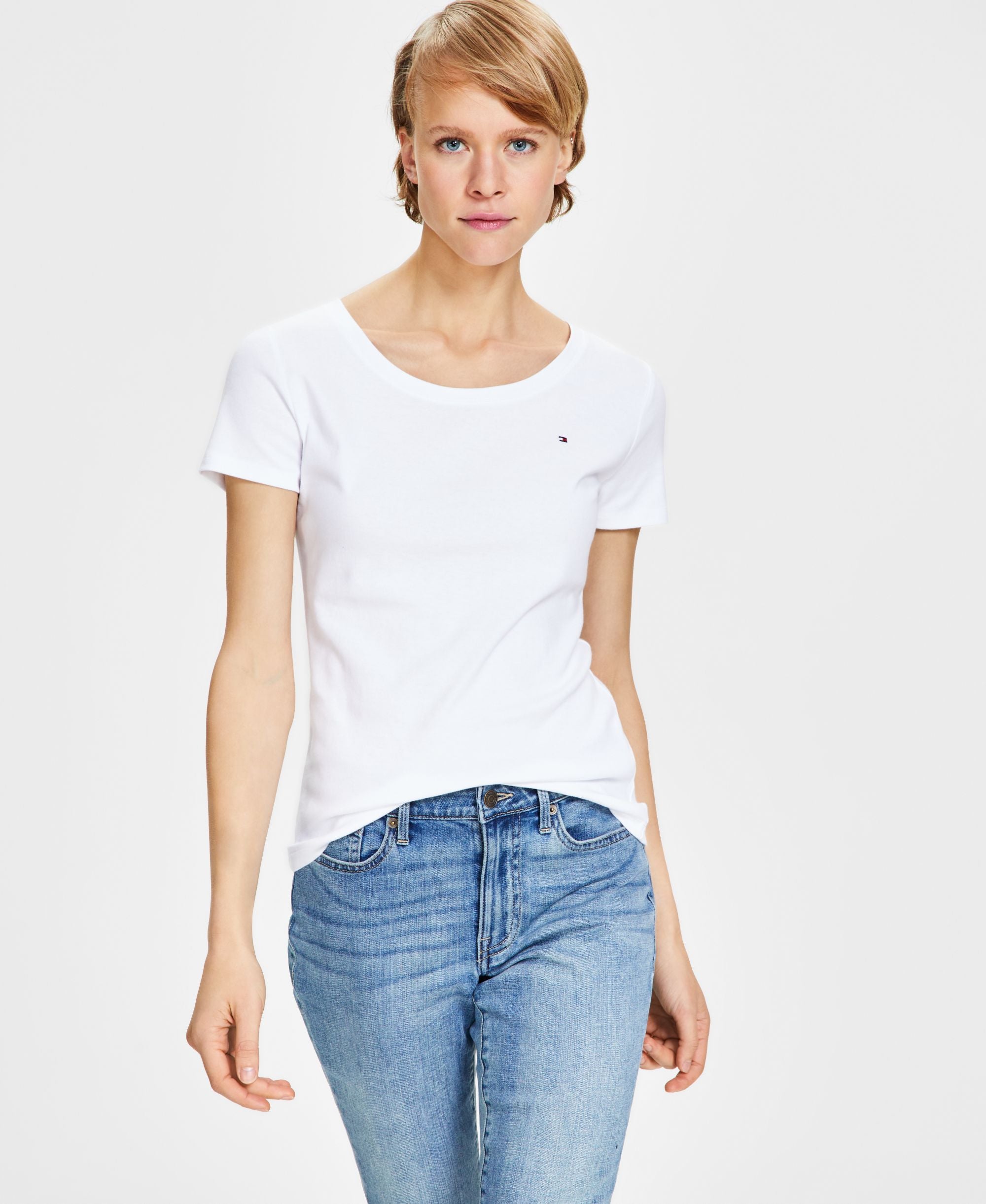 Tommy Hilfiger Cotton Scoop Neck T-Shirt