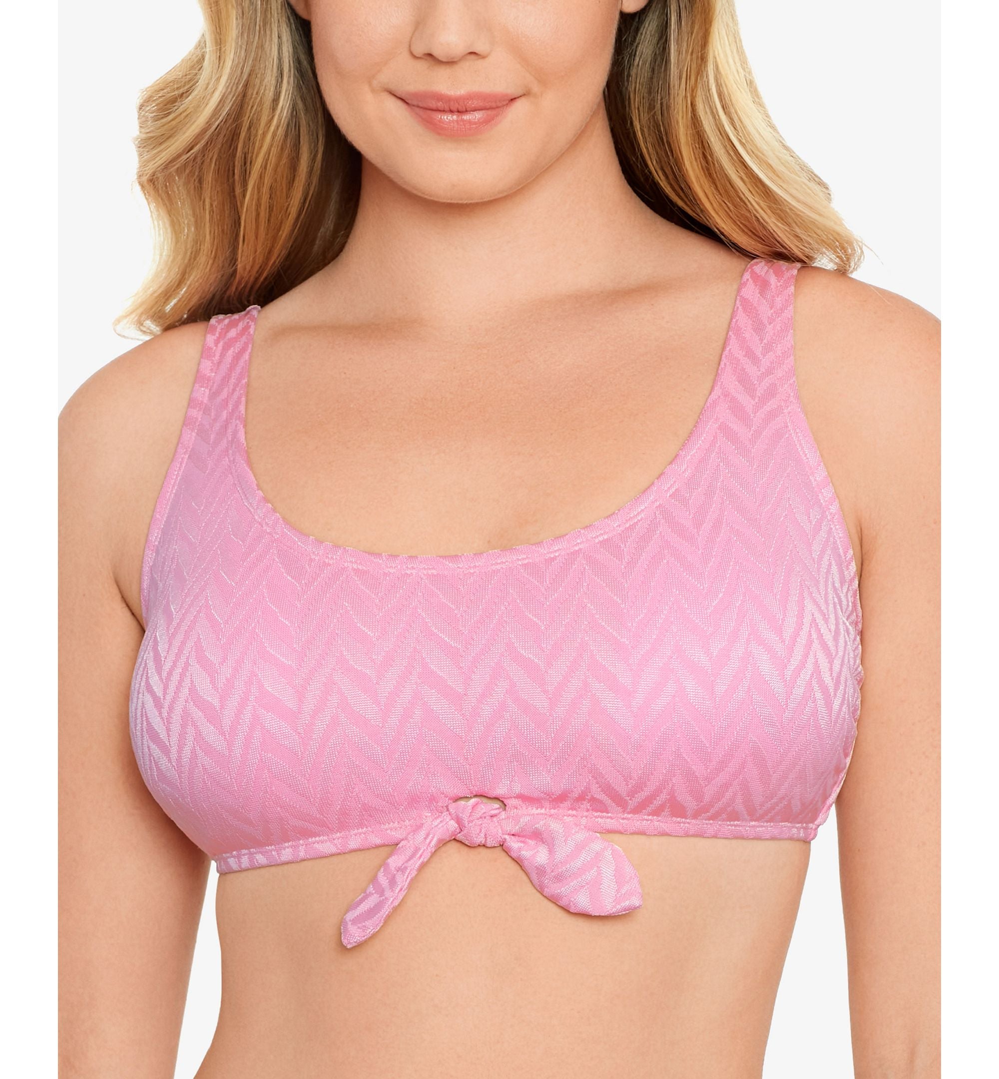 Juniors' Tie-Front Bralette Bikini Top
