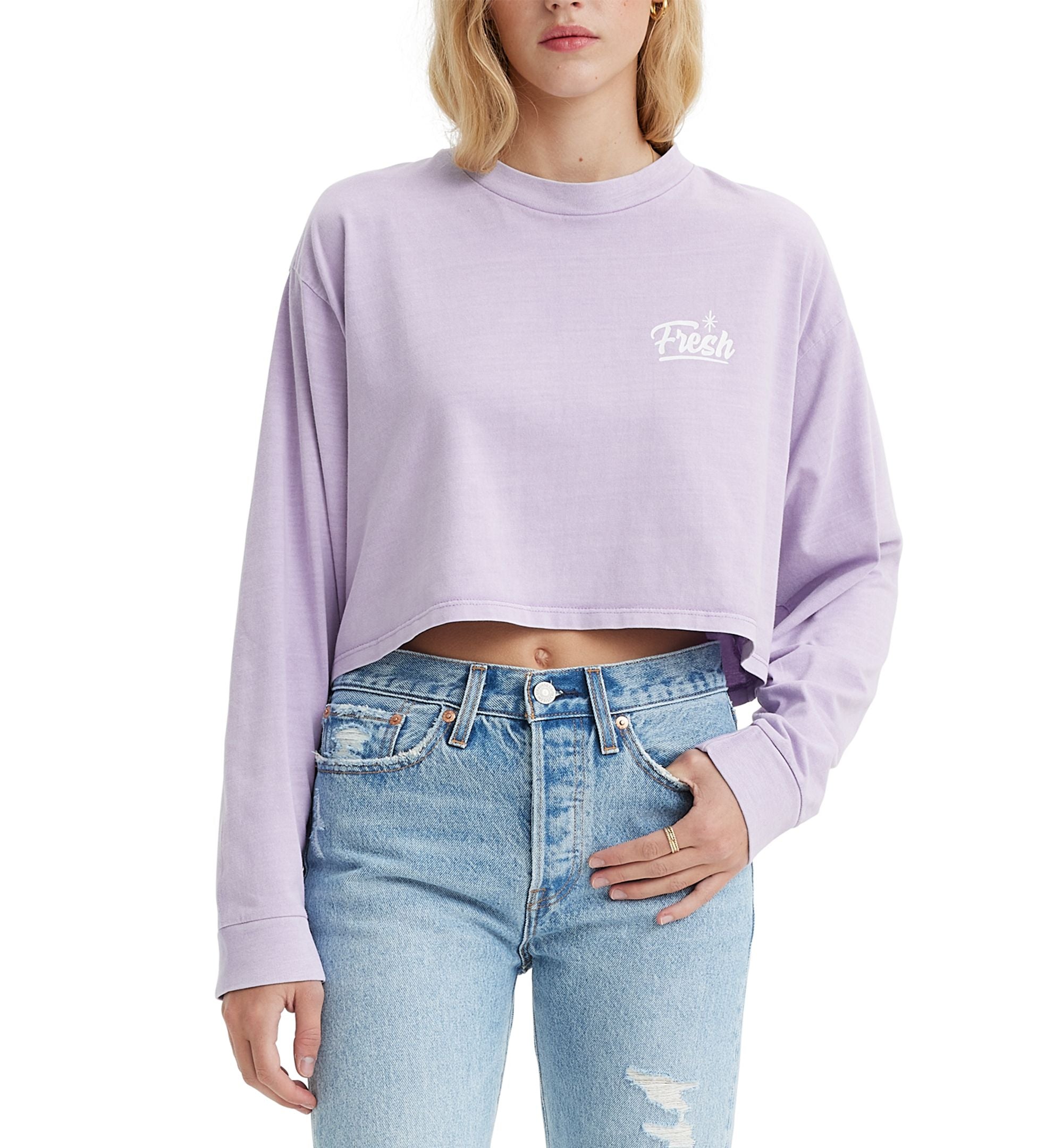Women's Reese Cotton Cropped Graphic Top
