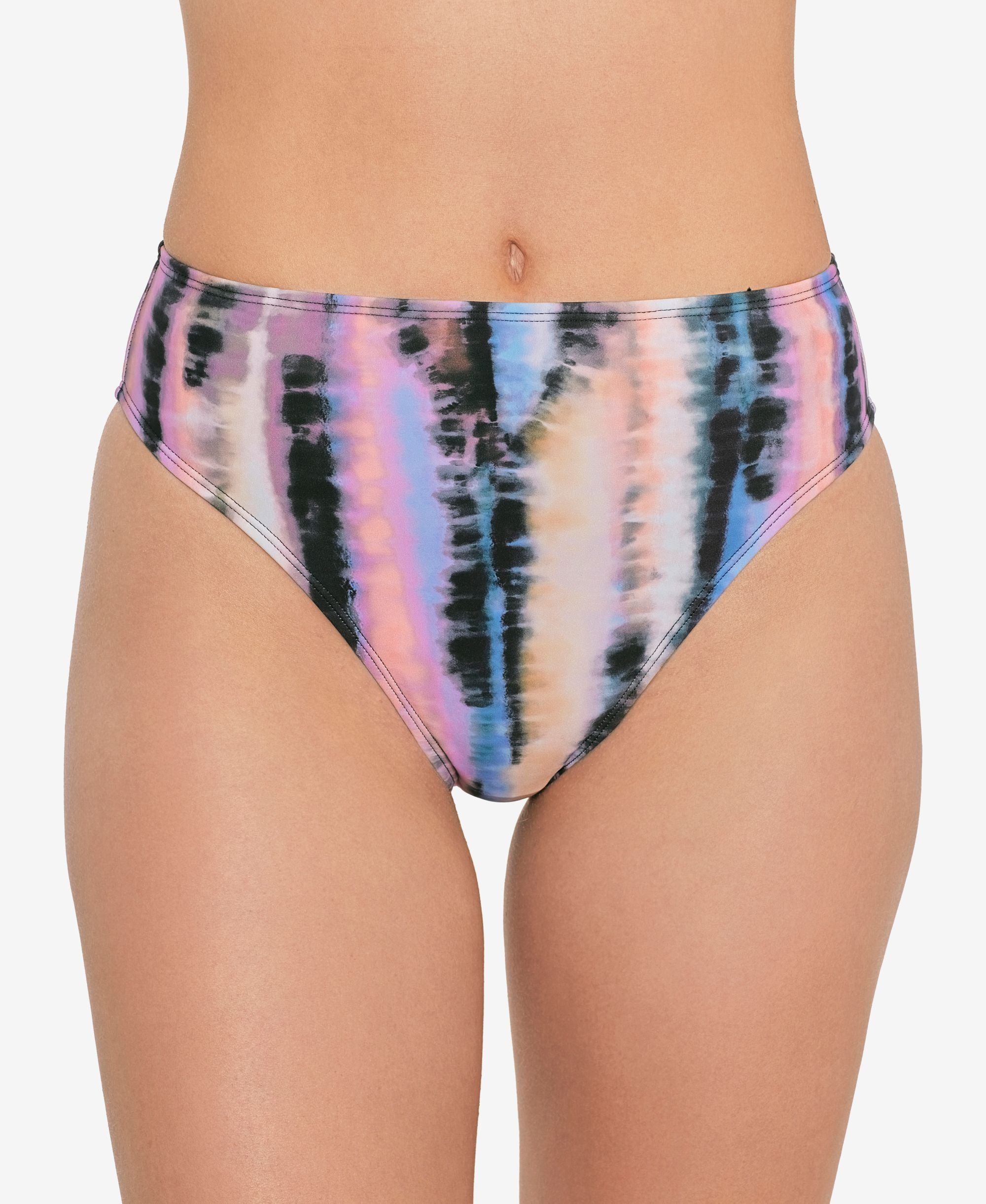Juniors' Printed High-Waist Swimsuit Bottoms