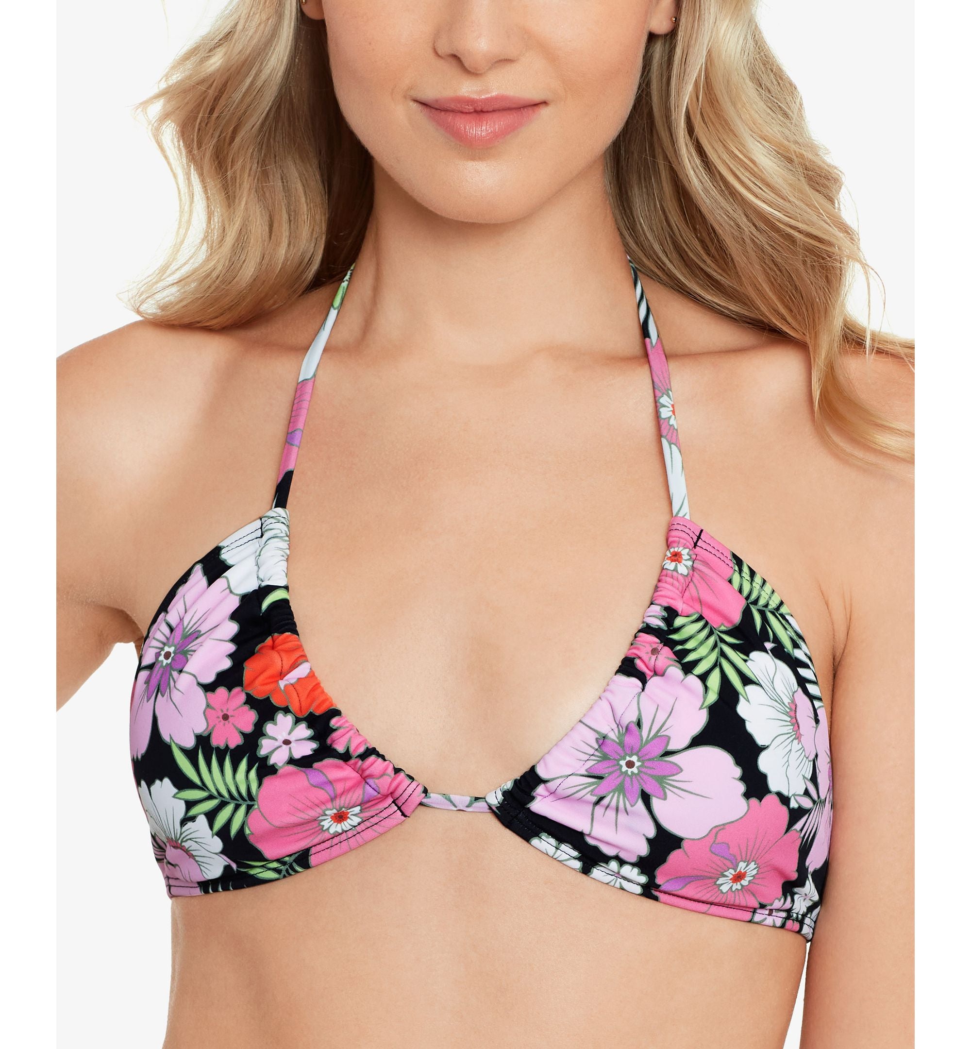 Juniors' Printed Convertible Bikini Top