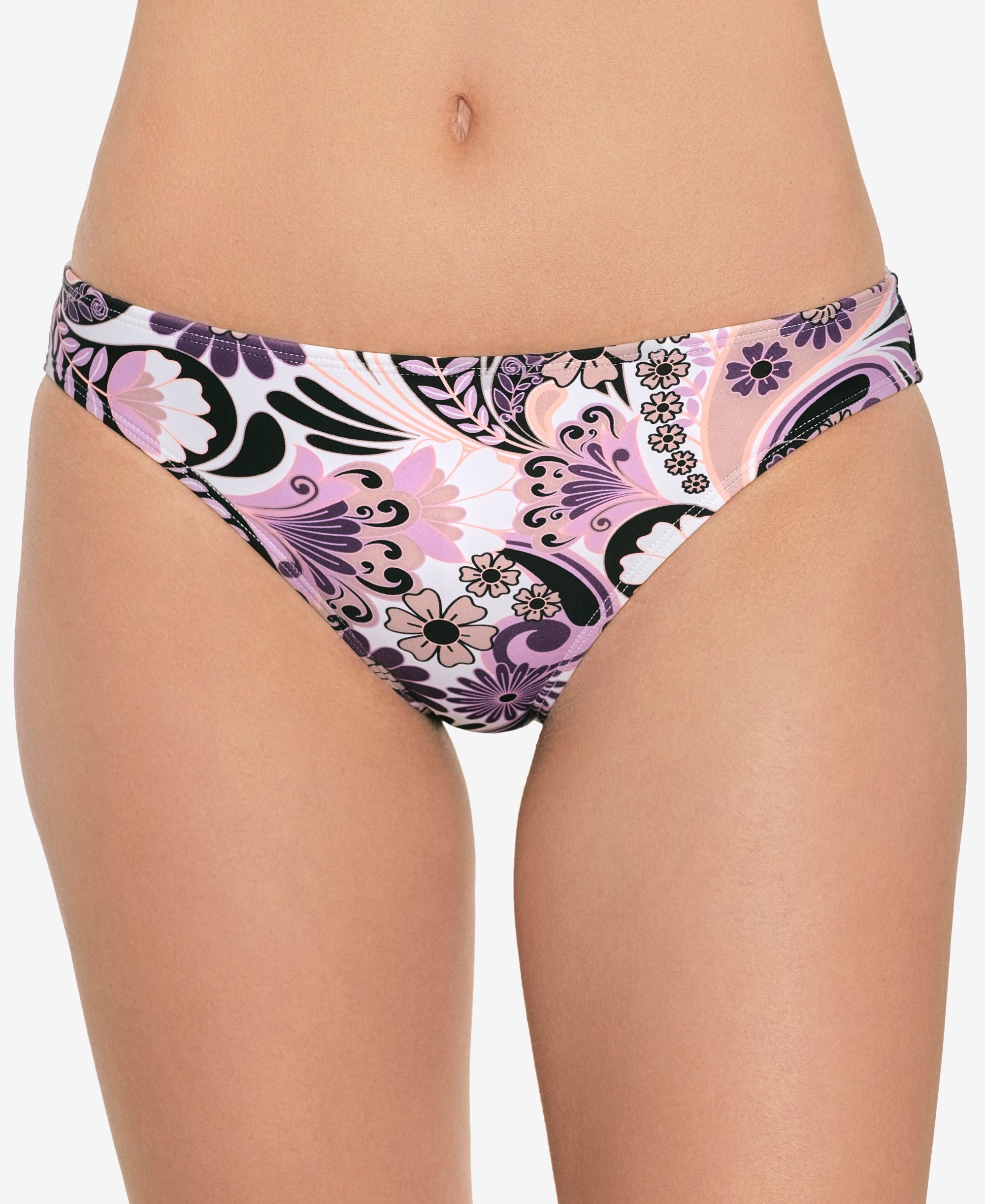 Juniors' Cinched-Back Hipster Bikini Bottoms