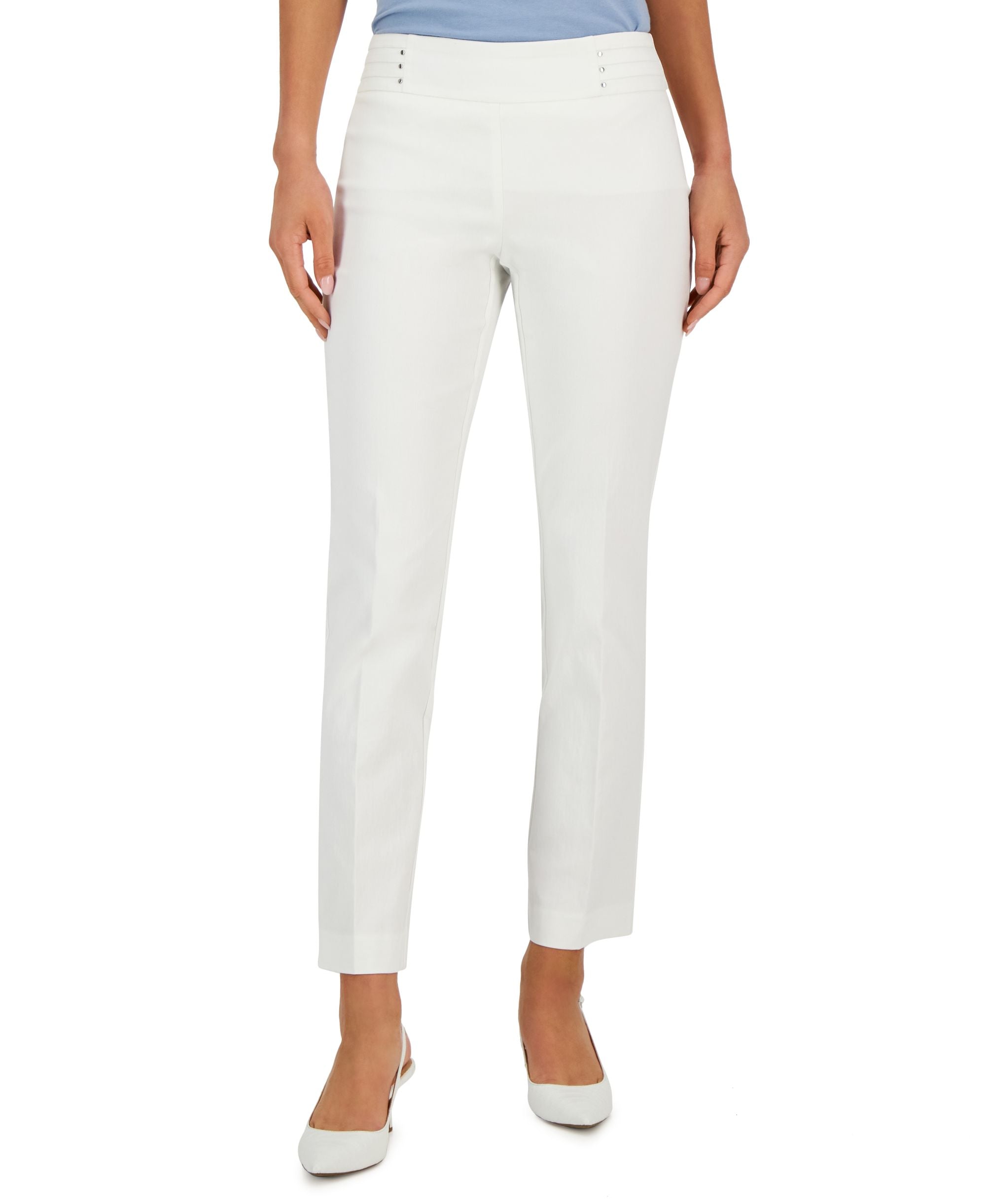 JM Collection Studded Pull On Tummy Control Pants Regular Short Lengths