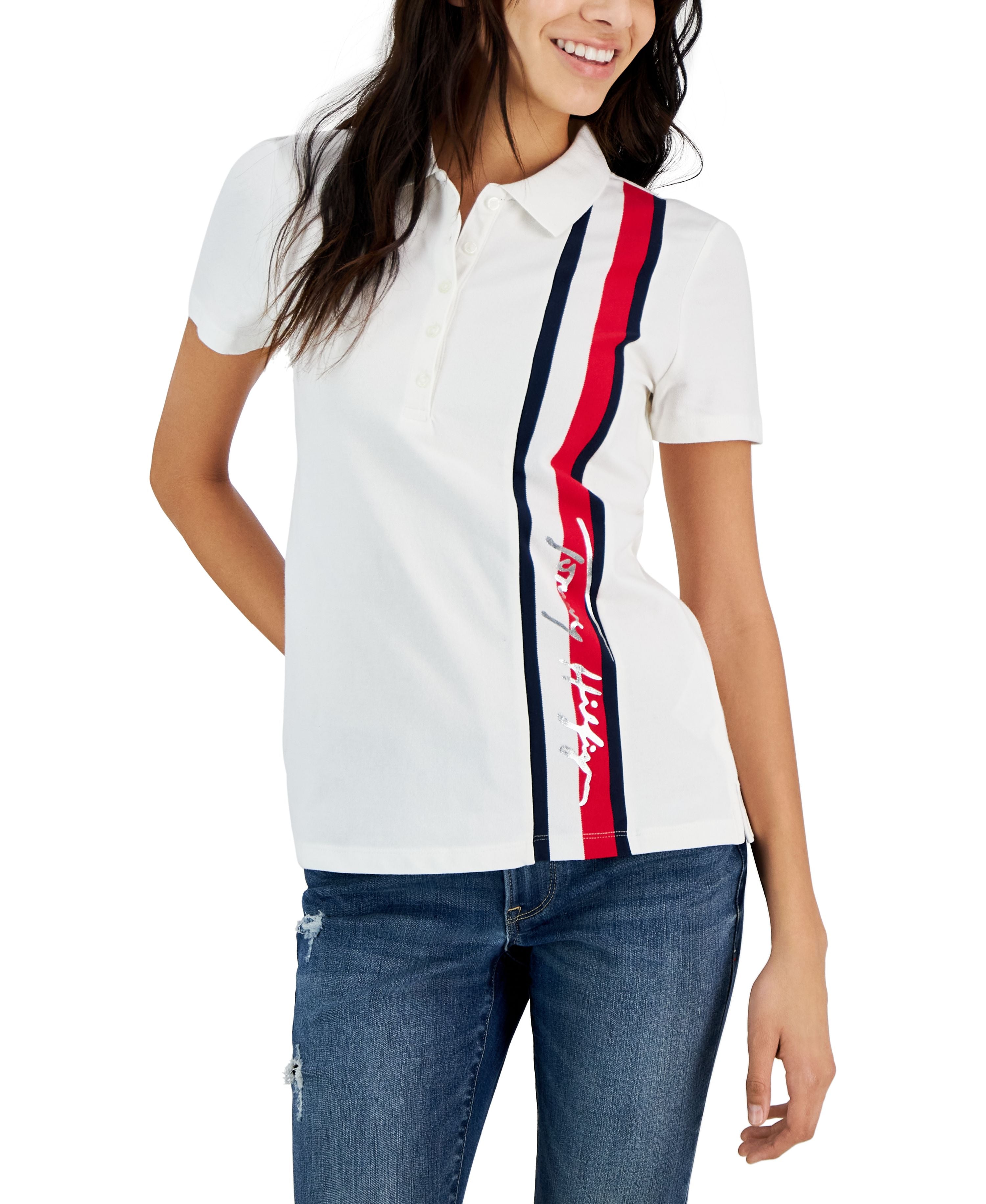 Women's Signature Stripe Polo Shirt
