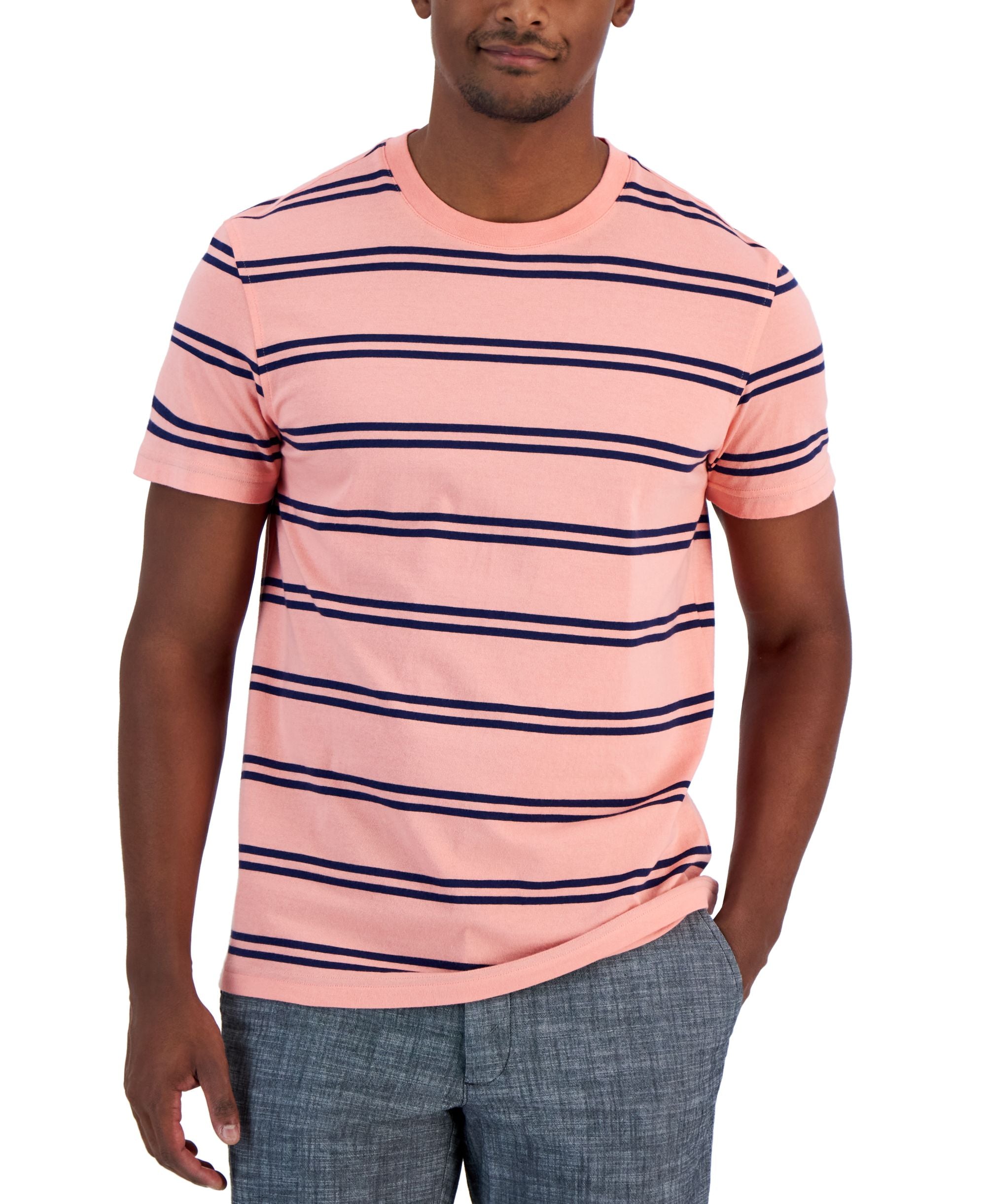 Men's Classic-Fit Double Stripe T-Shirt