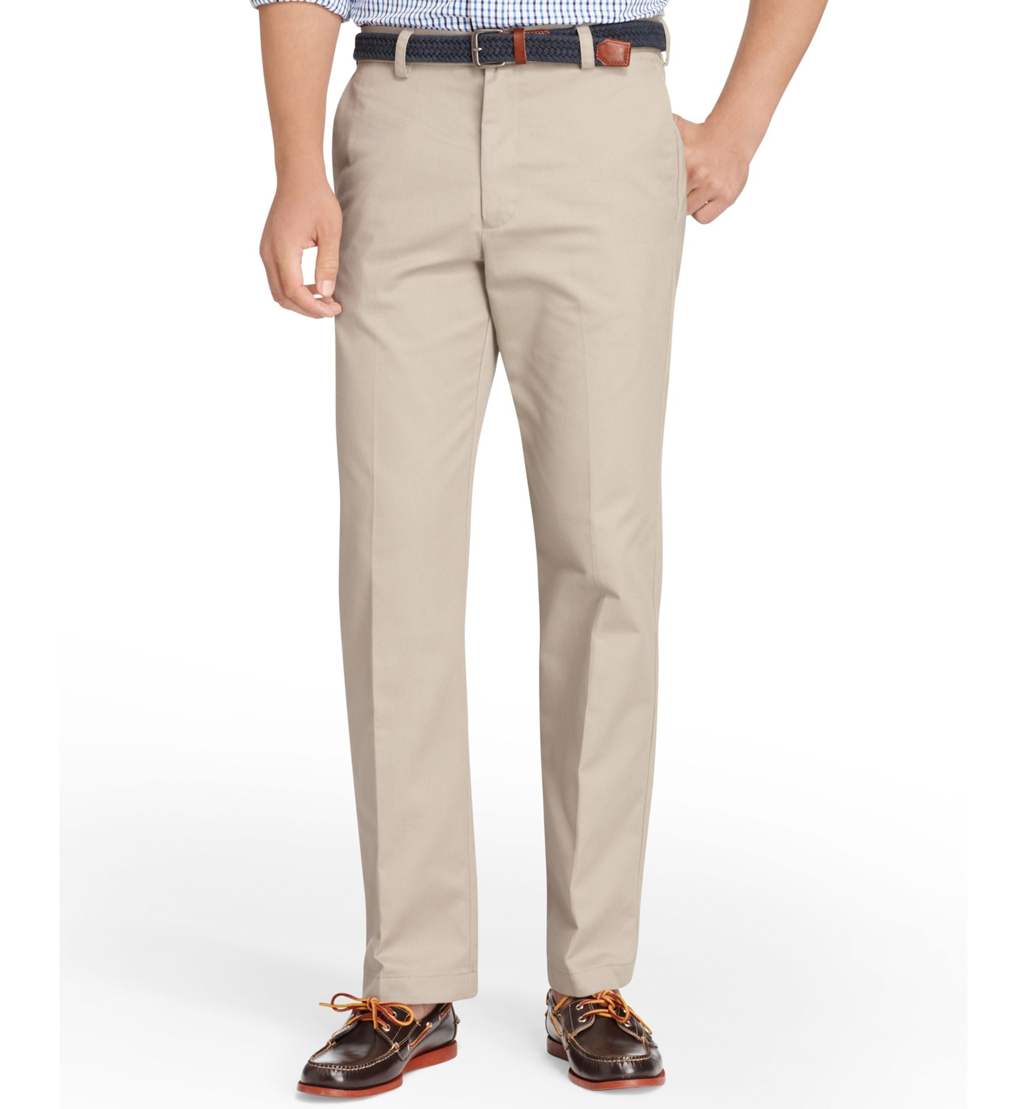 Men's American Straight-Fit Flat Front Chino Pants